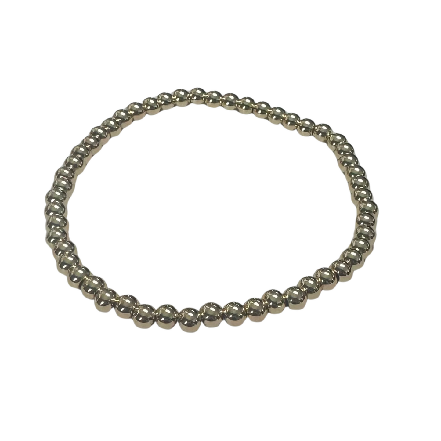 small bead stretchy bracelet in gold