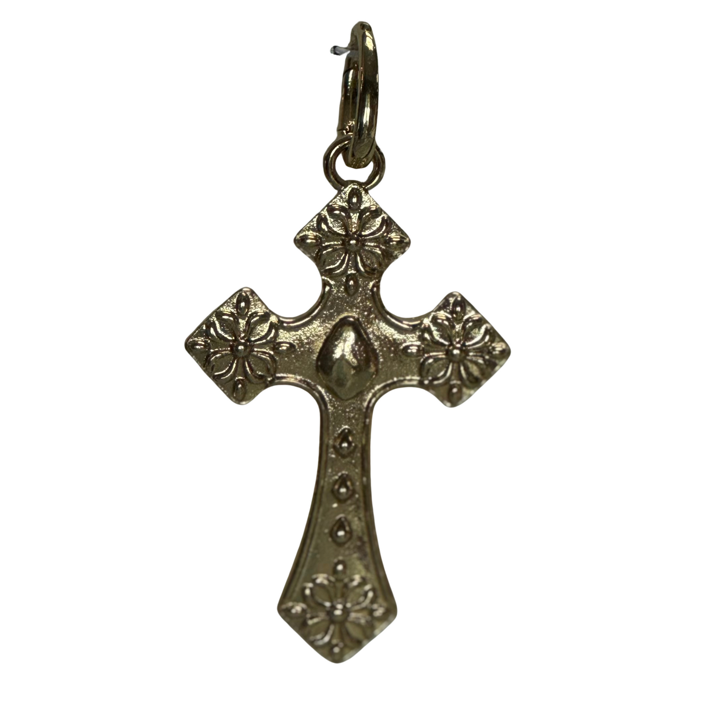 Small Gold Cross Charm for Scarf Necklace