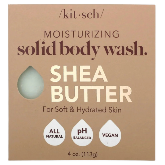 Experience the ultimate in hydration with our Moisturizing Solid Bodywash. Formulated with shea butter, this solid body wash will leave your skin feeling soft and nourished. Ditch the plastic and try our eco-friendly, kitsch brand body wash for the perfect addition to your daily routine.