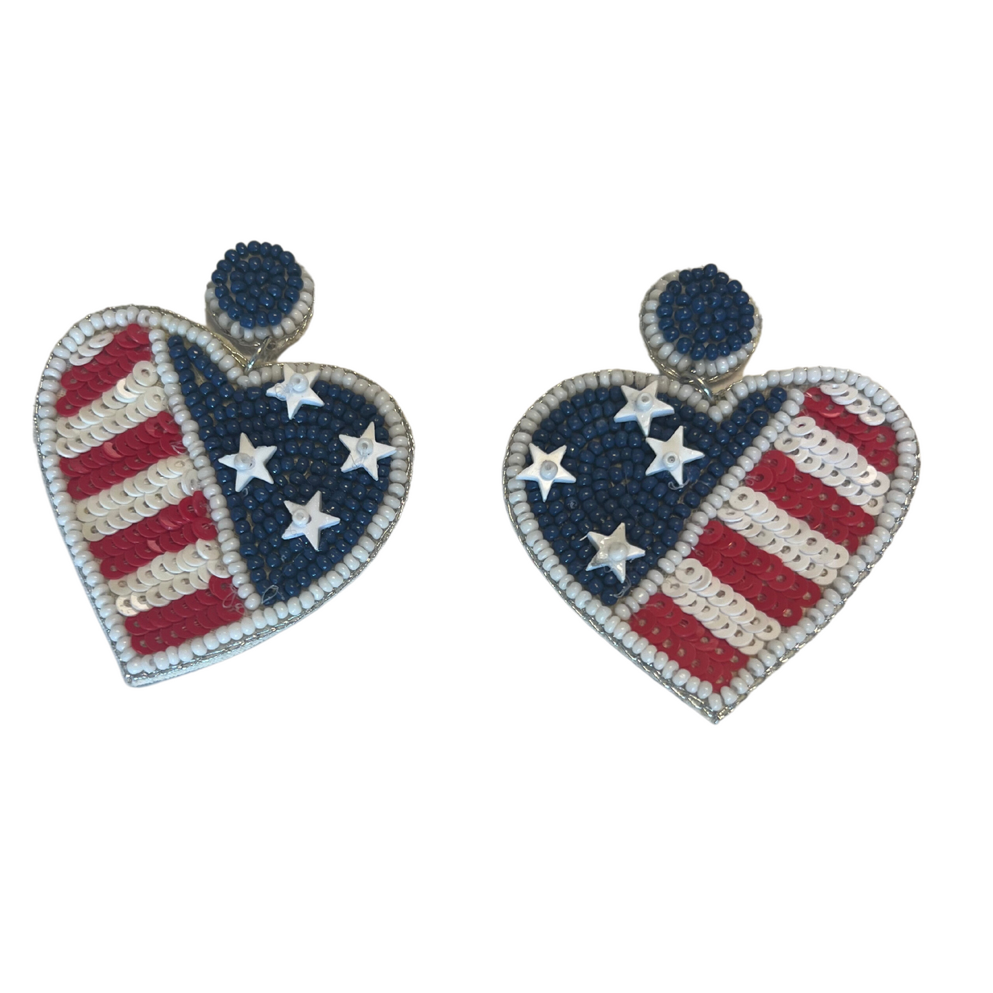 Stars and Stripes Heart Earrings