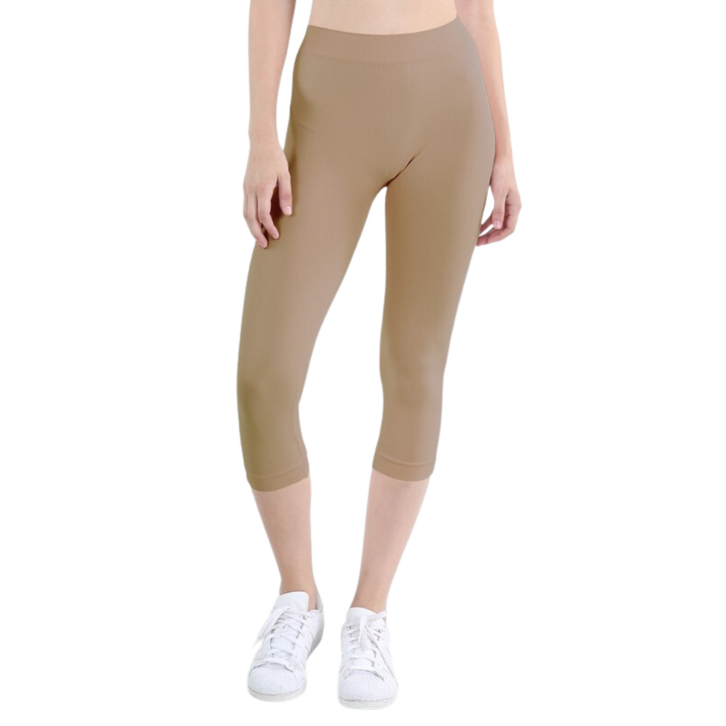 Nikibiki capri leggings in taupe