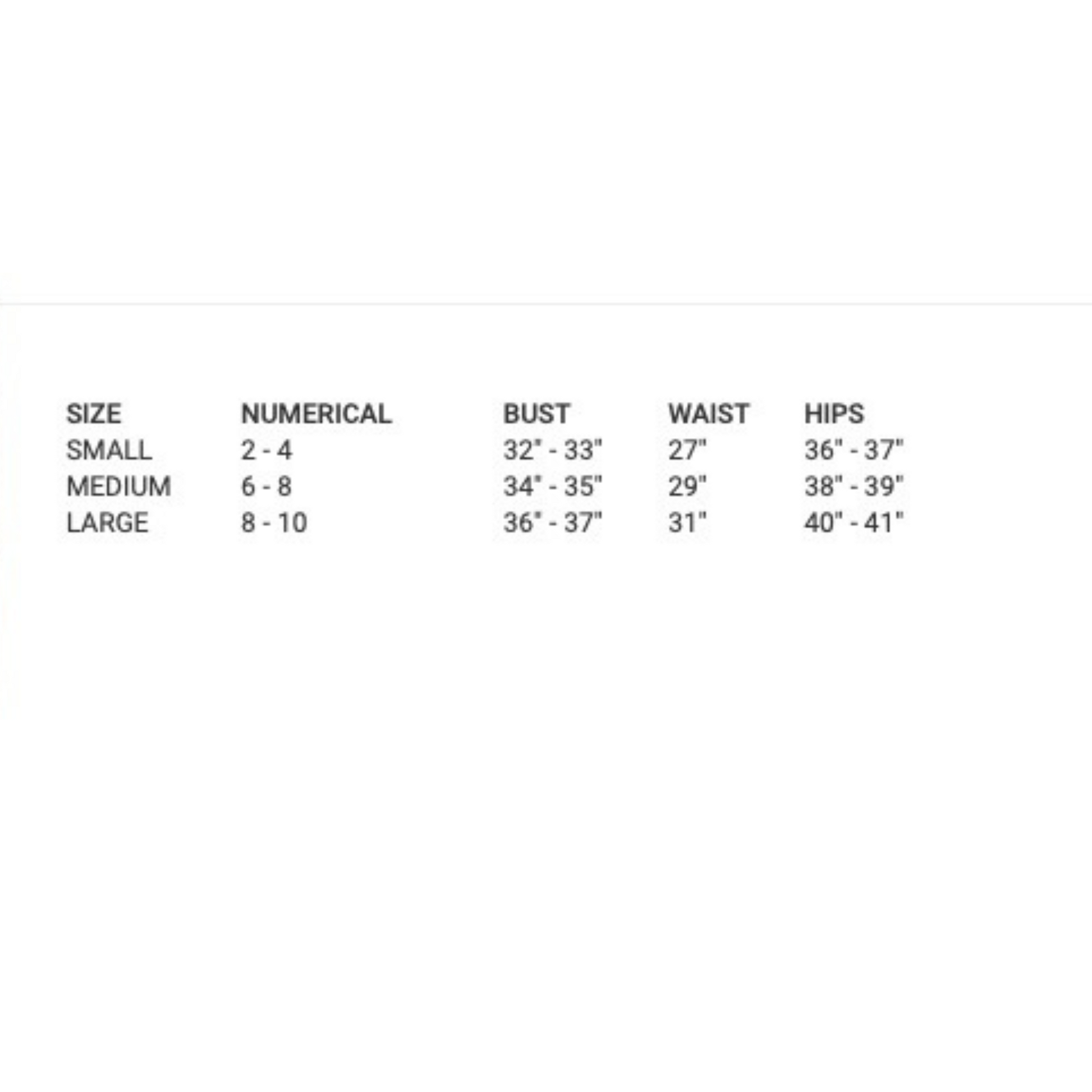 Strut & Bolt Size Chart