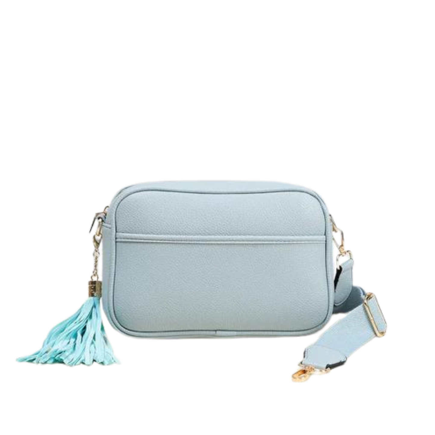 Stay stylish with the Tassel Camera Crossbody. Boasting a tassel accent and adjustable strap, this bag is available in four sophisticated colors: ivory, nude, light grey and light blue. Keep your belongings safe and secure while looking your best.