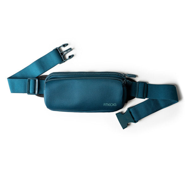 teal fitzip belt bag