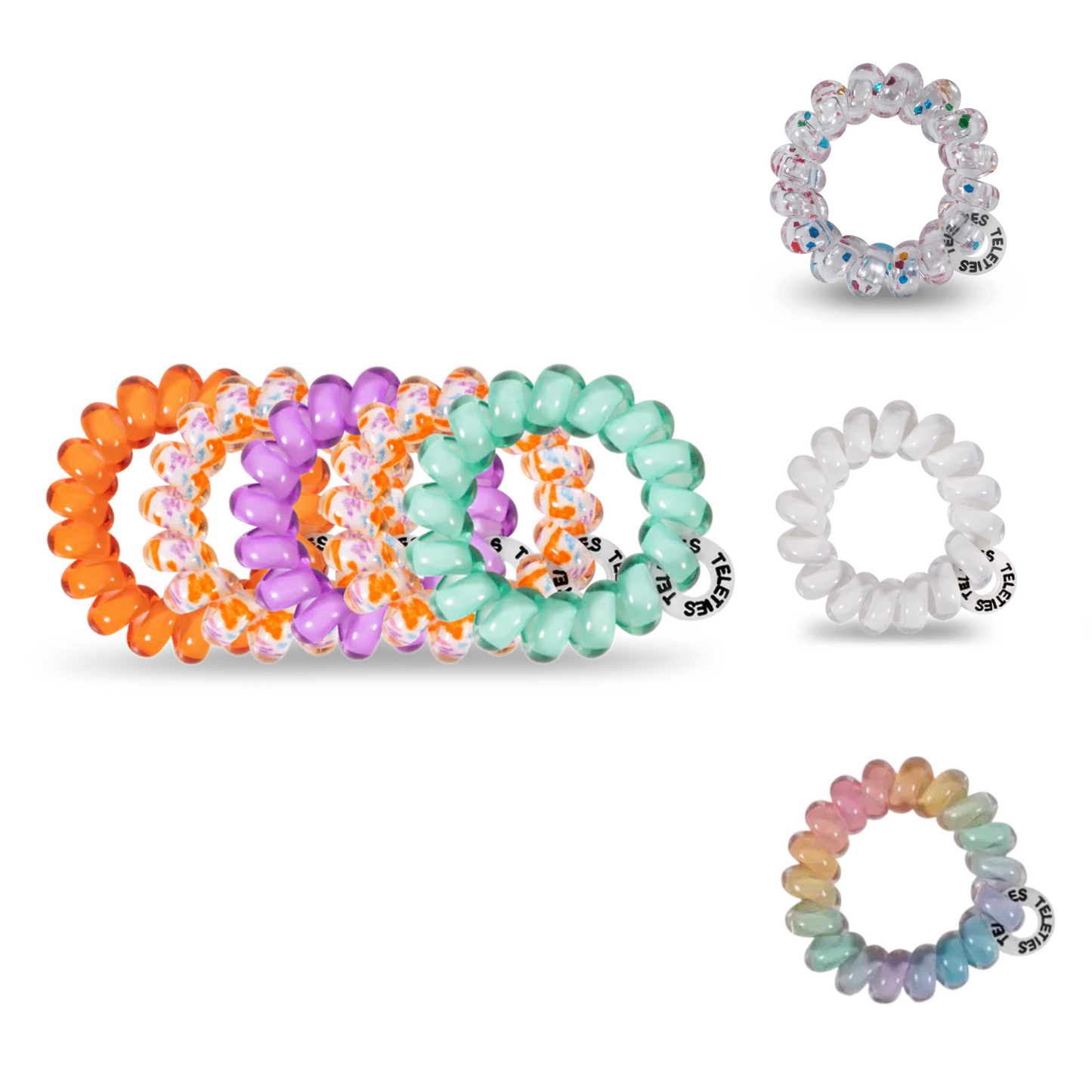 Small yet mighty, the tinyTELE hair ties boast the same no-rip, strong-grip features you love and the fashionable styling you expect from TELETIES, now in smaller, tinier size. Perfect for little kids' hair, top knots, and the end of braids. Sold in packs of five.