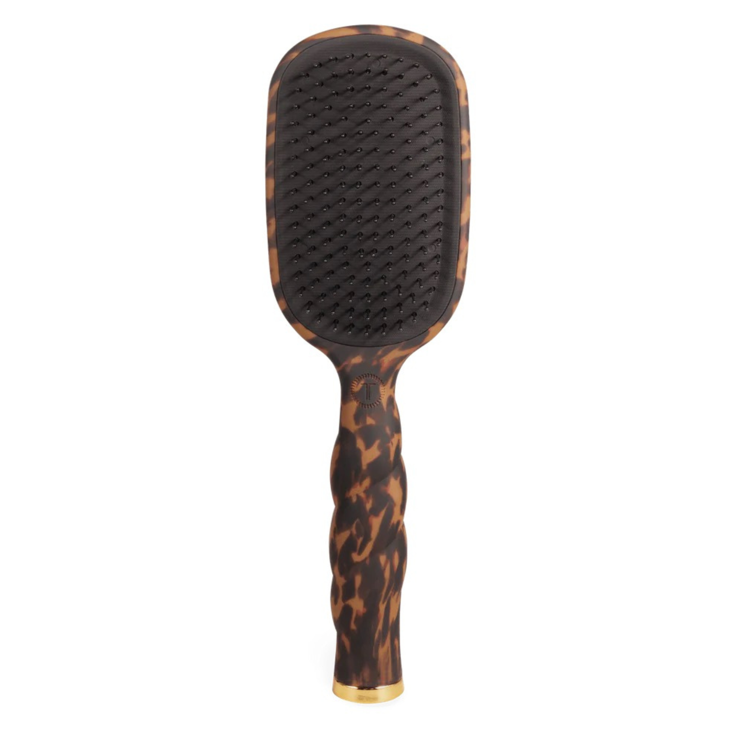 Detangling brush for thick hair in tortoise