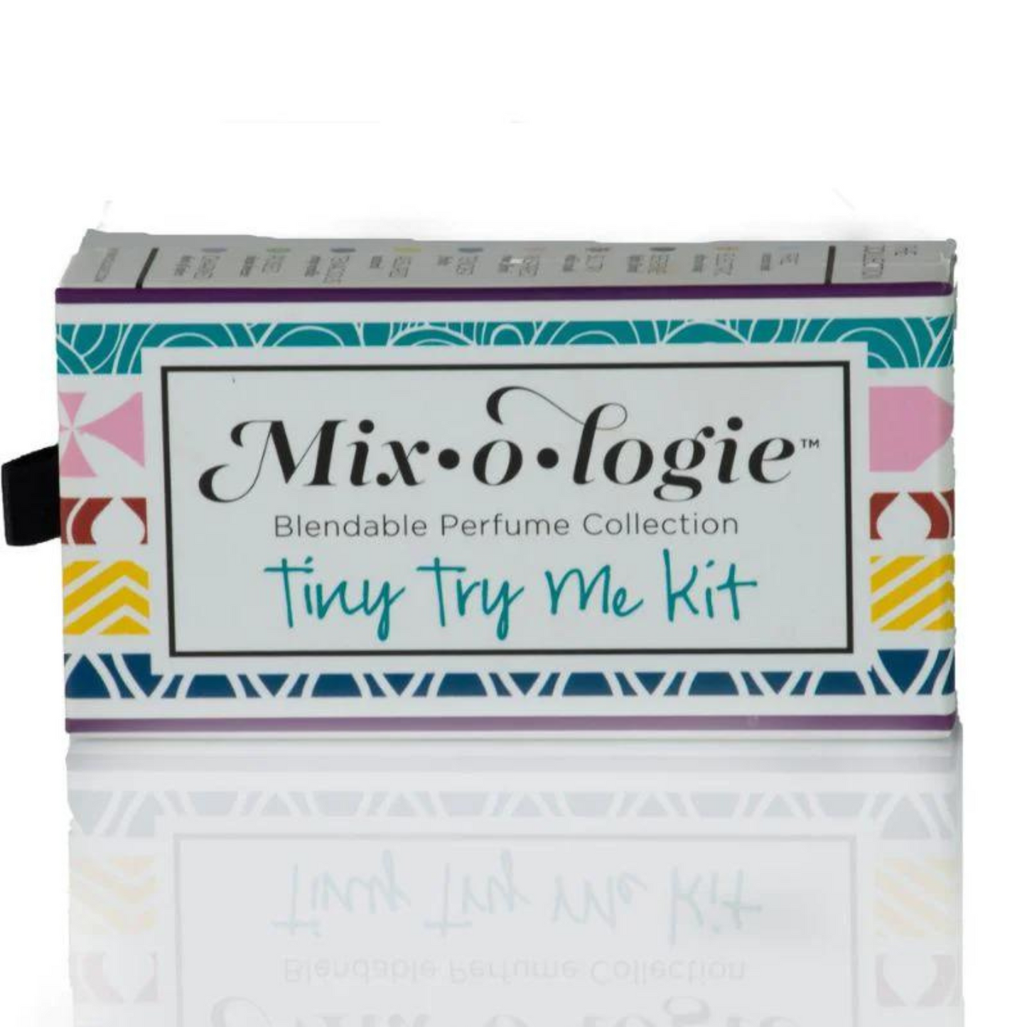 Trial size versions of all 10 Mixologie fragrances! Your chance to try them all! A "mini" perfume lab in a box! Did you know that you can mix different scents together to create a custom blend? It's like a "mini" perfume lab in a box!  Don't worry, you can't go wrong -- they all smell great together.  Once you discover your favorites, you can get them in the full size (but travel-friendly) roll-ons!