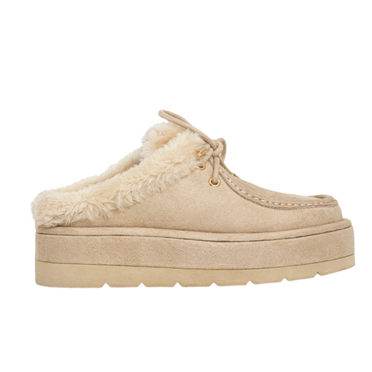 Experience unparalleled comfort with the Tulsa mule by ShuShop. Crafted from bone suede and lined with soft fur, this open-back design offers easy wear and a cozy feel. Its premium materials ensure durability while providing a refined, stylish touch ideal for indoor relaxation or casual outings.