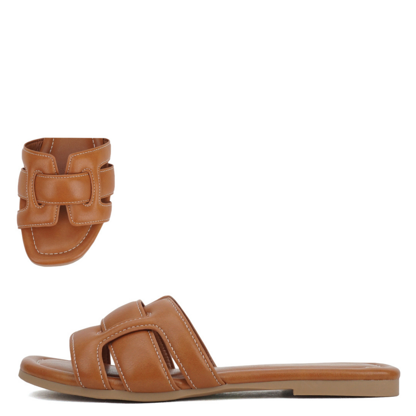 Vernon flat sandals in tan