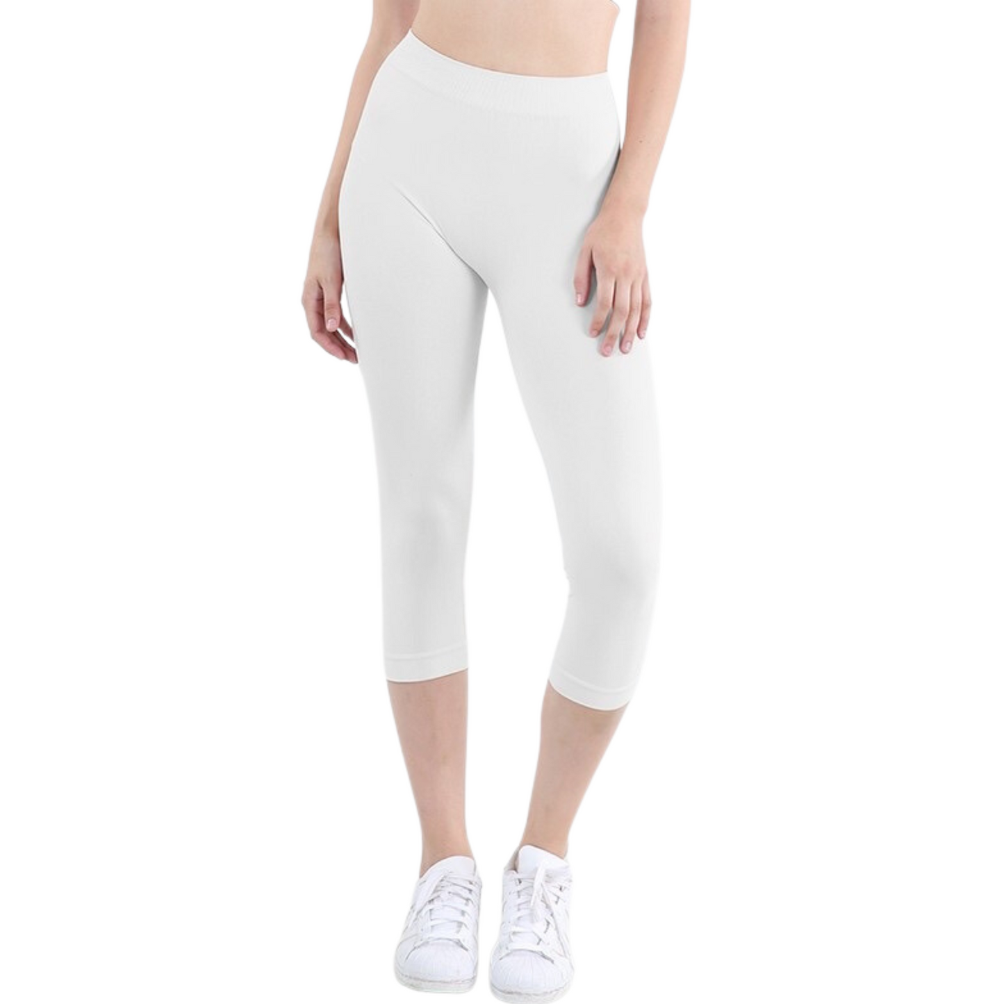 Nikibiki capri leggings in white