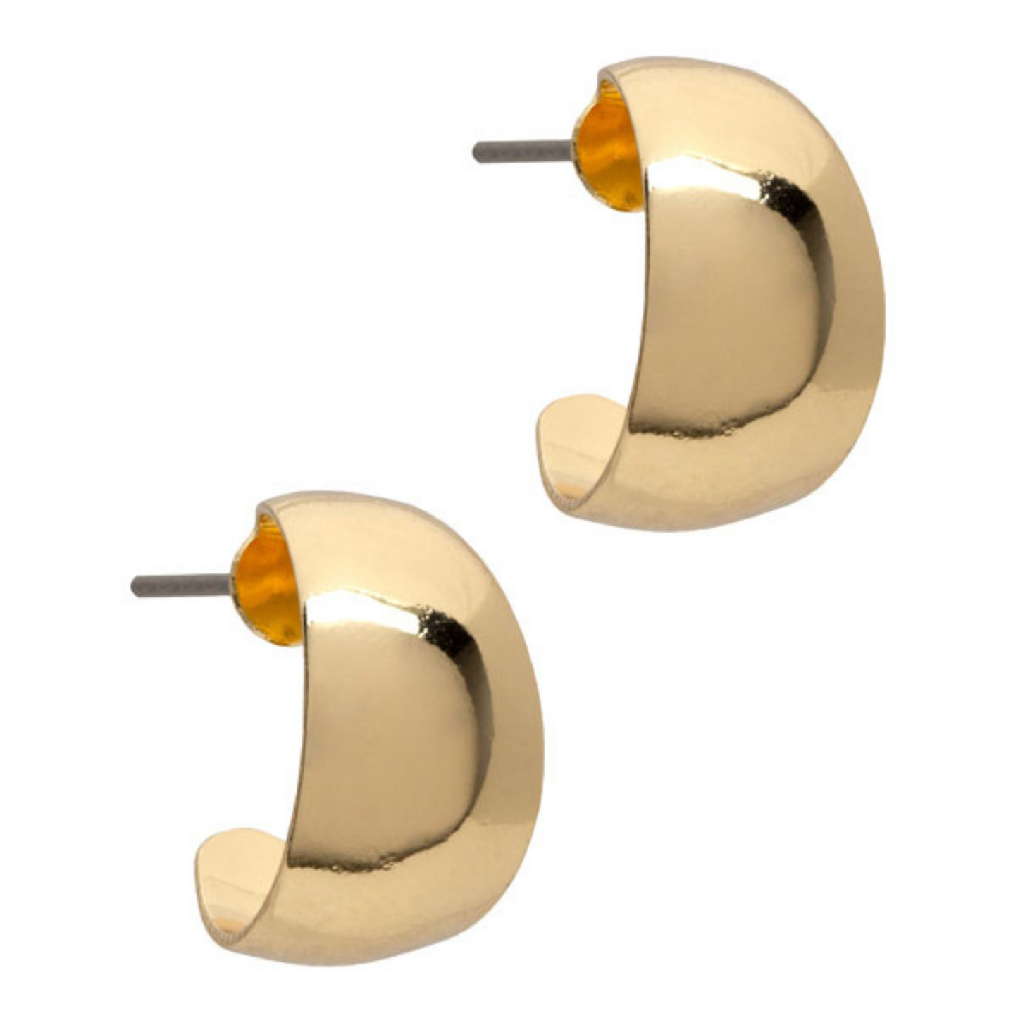 small wide body hoops in gold
