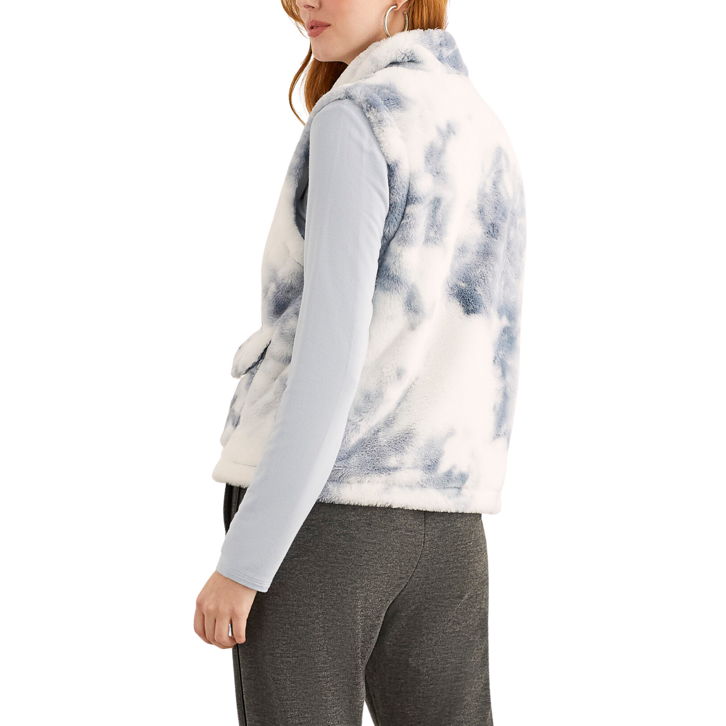 This stylish Zip Up Fur Vest is a great addition to any wardrobe. Crafted from soft, celestial blue material, this collared vest features a pocket for convenience. Its timeless design will keep you looking stylish and warm all season long.