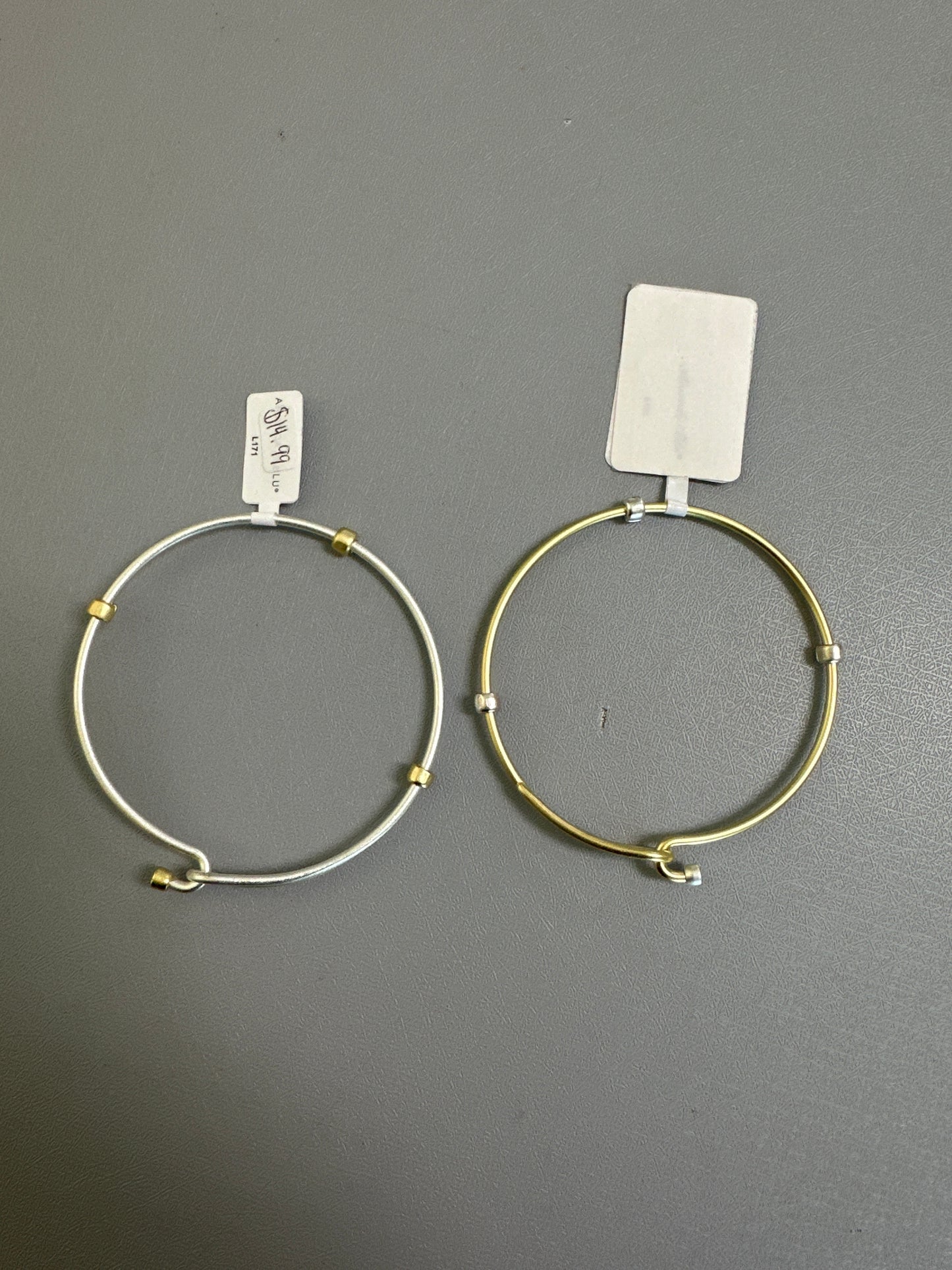 Heartfelt Two-Tone Bangle Bracelet