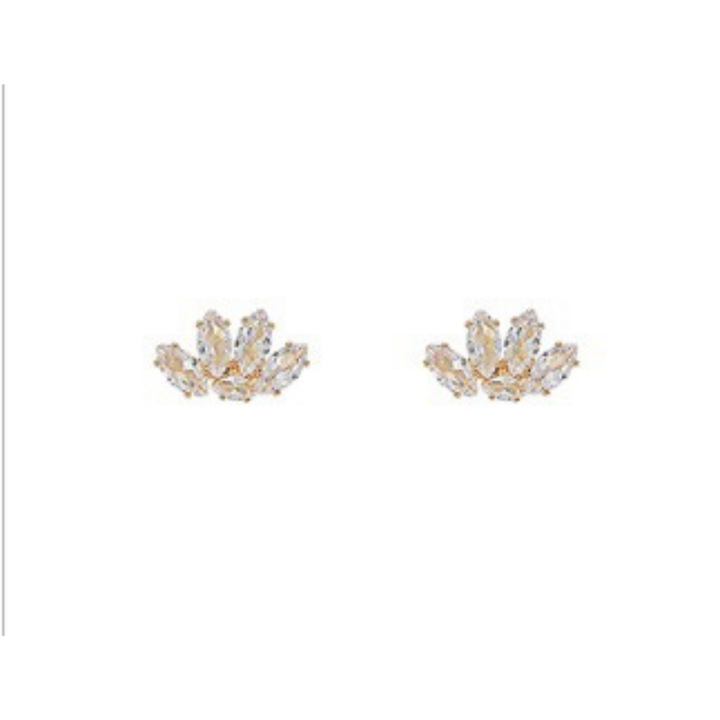 Add a royal touch to any ensemble with these beautiful Crown Studs. Crafted from gold-colored metal and embedded with sparkling rhinestones, these studs feature a classic crown shape. Perfect for everyday wear or a special occasion.