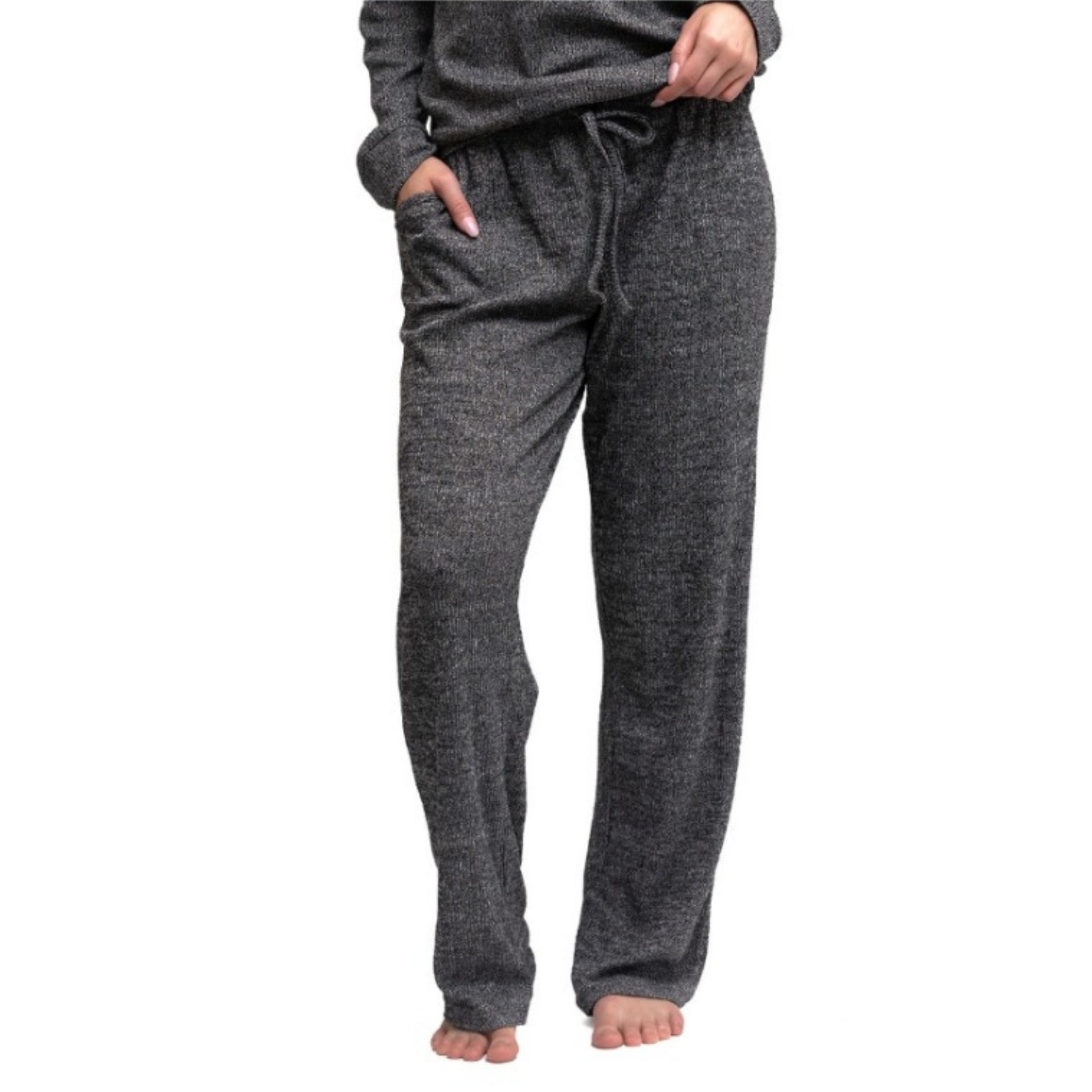 Our Cuddle Blend Lounge Pants are designed with both comfort and style in mind. These pants are crafted with a dreamy, soft fabric and available in pink and grey. The Cuddle Blend Lounge Pants can be paired with matching cardigans and tanks.