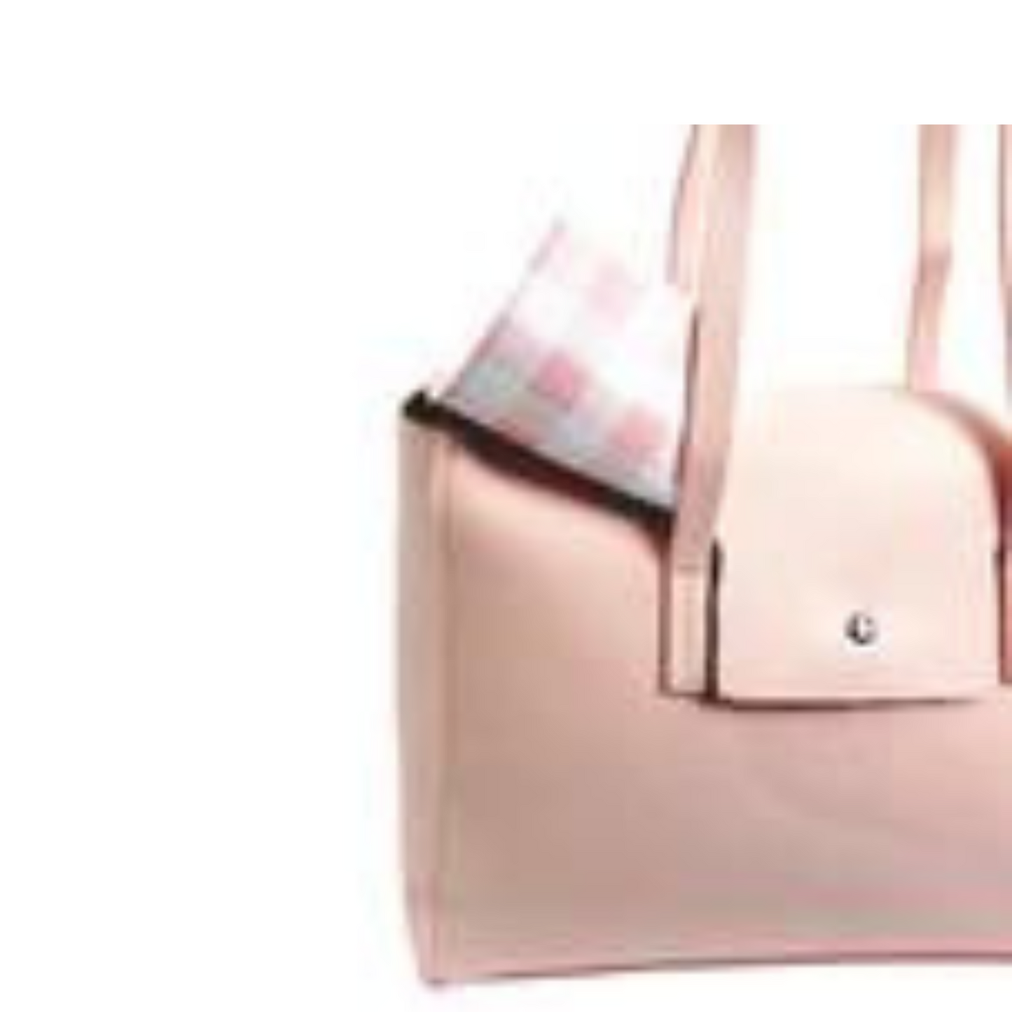 This attractive everyday tote gives you two colors to choose from: pink and blue. The gingham lining adds a stylish touch, making it perfect for any occasion. With plenty of room, it's a practical and fashionable way to go.