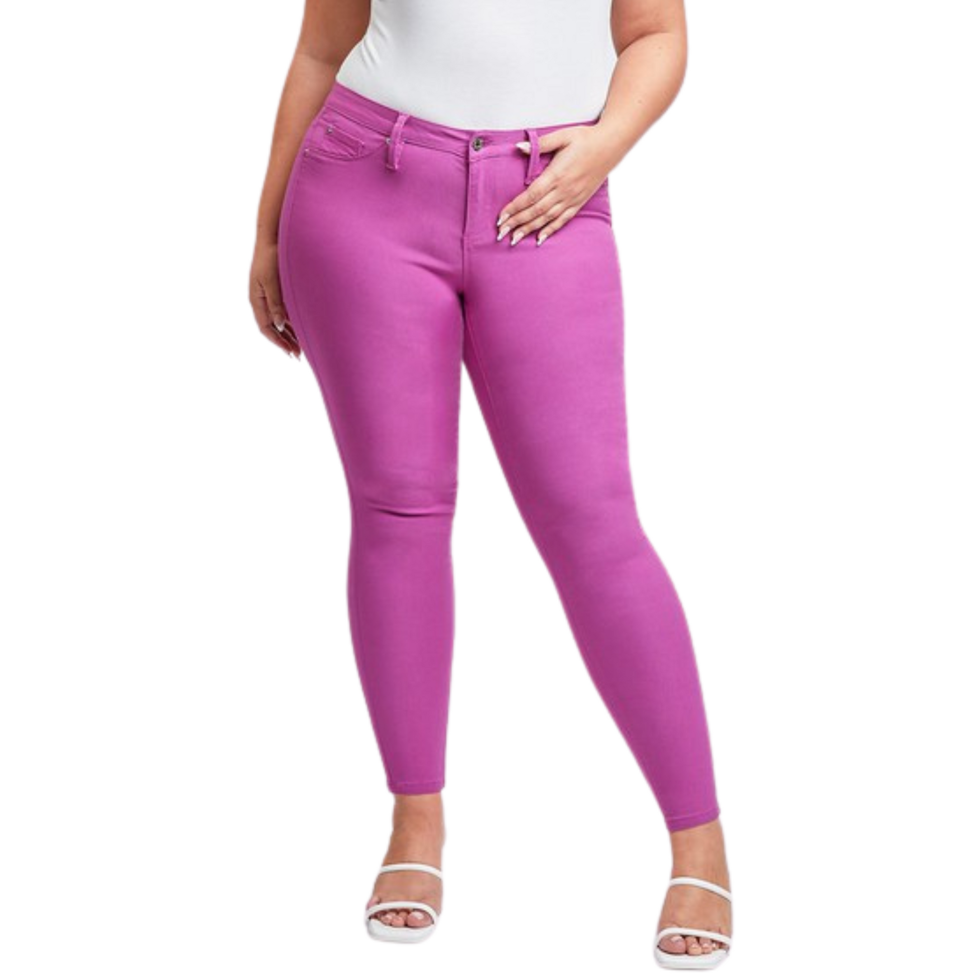 The Women's Hyper Stretch Skinny Jeans are designed for optimal comfort and a flattering fit. Made with Hyper Stretch technology, these plus size jeans are available in a variety of colors and provide superior comfort and flexibility. Whether you are heading out for a day of errands or lounging at home, these jeans are the ideal choice for style and comfort.