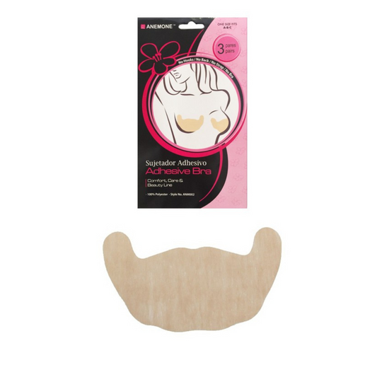 This Adhesive Bra 3 Pack is perfect for wearing with backless and strapless tops. Its adhesive design ensures a secure fit and prevents slipping, while its flesh colored material provides discreet coverage and a natural look. Enjoy an effortless, worry-free look with this convenient pack of adhesive bras.