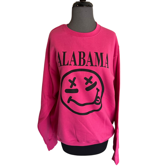 pink sweatshirt with Alabama graphic