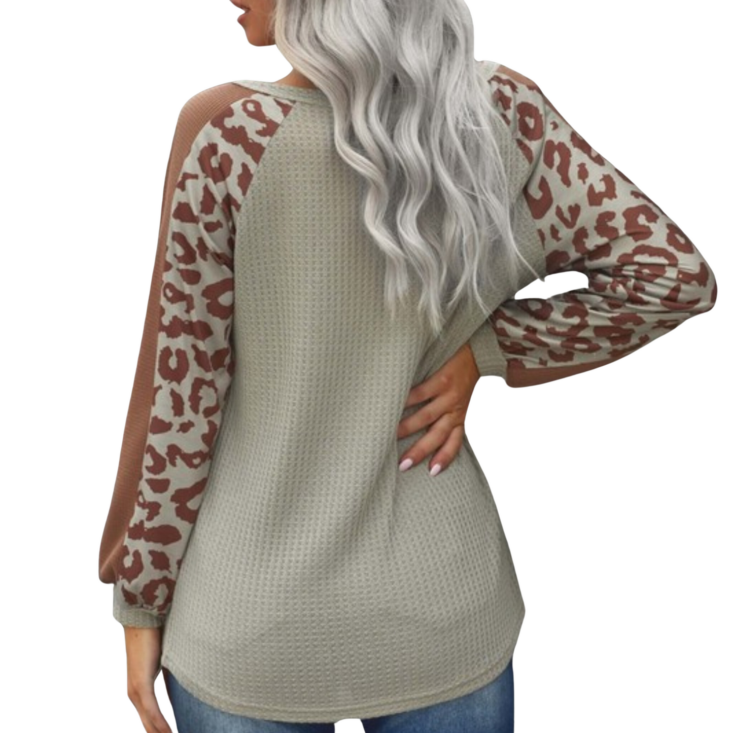 Add a stylish twist to your everyday look with our Animal Print Thermal Top, available in regular and plus size for a perfect fit. This thermal top combine's comfort with style, featuring long sleeves with animal print accents. Look fashionable and stay warm all winter long.