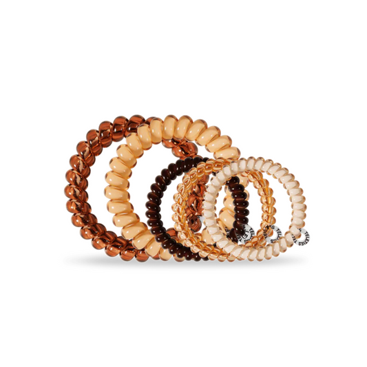 Experience all-day confidence with the Anything But Basic Mix Pack, designed for a secure grip without ripping. These accessories double as stylish bracelets, combining practicality with fashion. Crafted to be durable and waterproof, they’re perfect for every occasion. Gentle on your hair, they prevent breakage, headaches, and creases, ensuring comfort and hair health throughout the day.