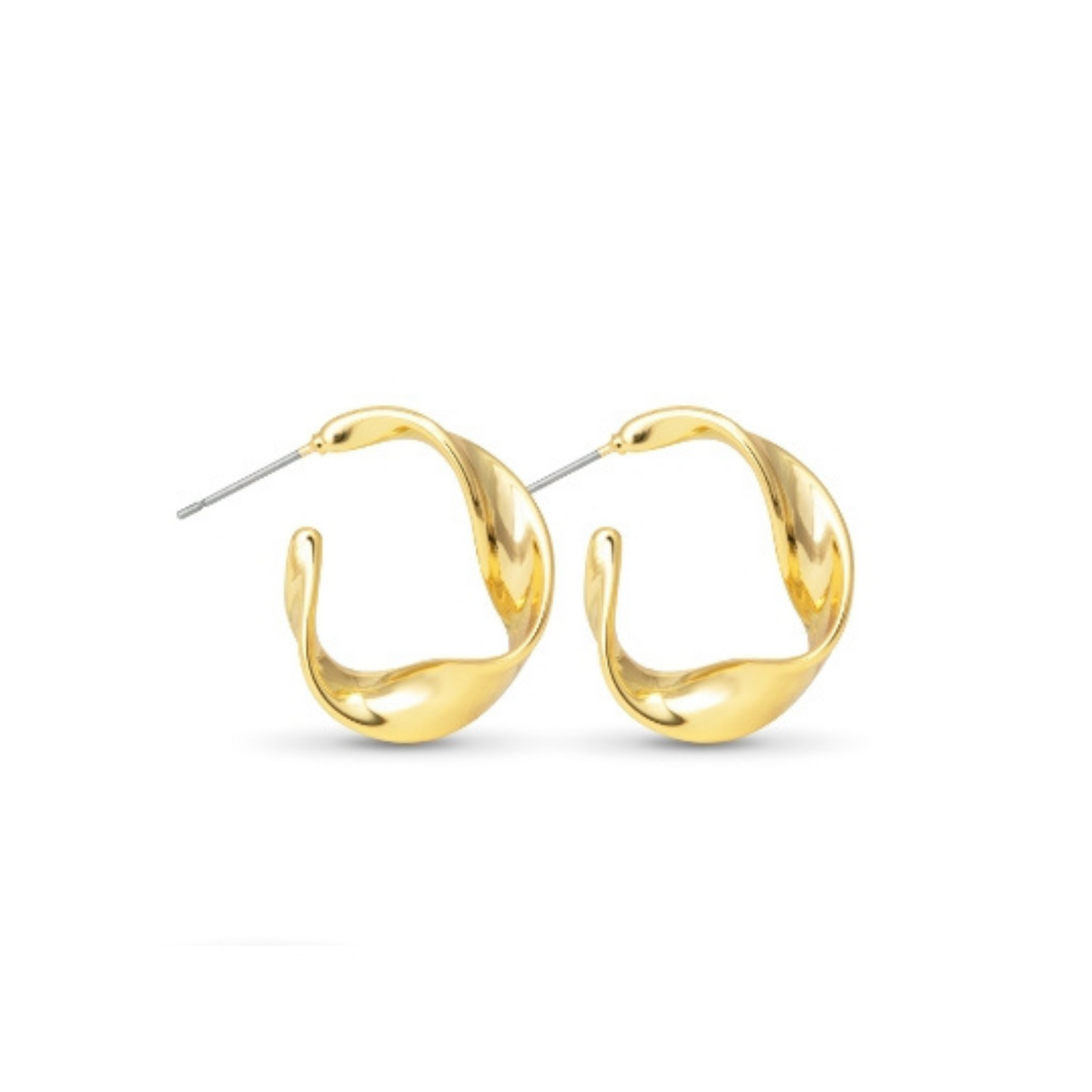 Crafted with expert precision, the Ashley Twisted Gold Hoop earrings feature a delicate twisted design and are crafted with 18k gold plating. These timeless earrings add a touch of elegance and sophistication to any outfit, making them a must-have accessory for any fashion-forward individual.