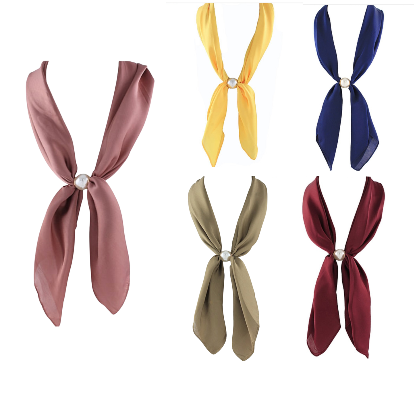 Elevate your accessory game with this versatile Scarf Necklace featuring a stunning magnetic pearl accent. Available in five sophisticated colors—yellow, mauve, olive, navy, and wine—this piece effortlessly transitions from casual to elegant. The secure magnetic pearl closure ensures your necklace stays perfectly in place throughout the day. Crafted by Golden Stella, a trusted name in quality jewelry, this necklace combines style and functionality for the modern wearer.