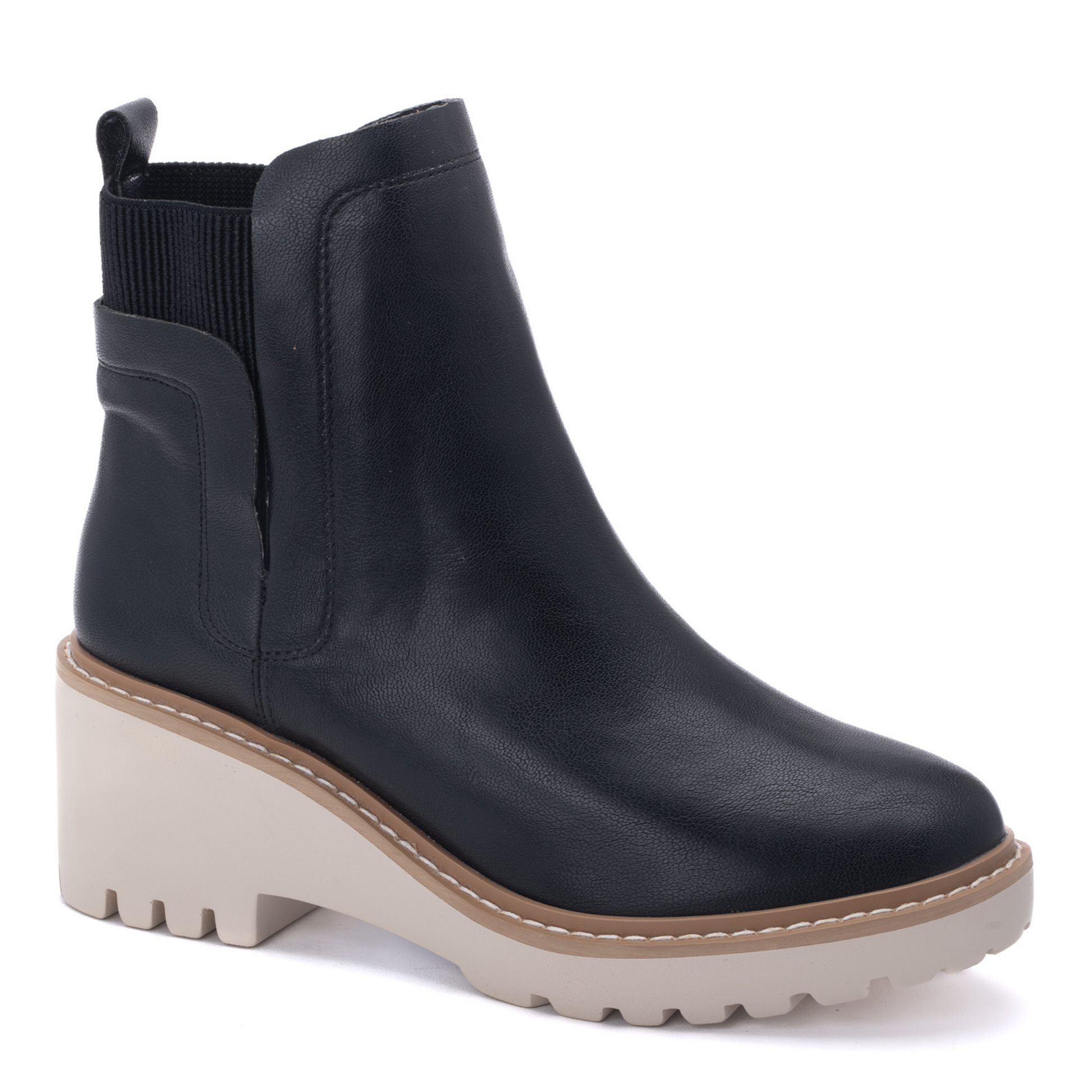 Step out in classic style with the Basic bootie from Corky's. This timeless ankle boot features a sophisticated black faux leather finish, making it the perfect choice for day or night. Versatile and stylish, you can pair the Basic bootie with jeans or a dress – the choice is yours.