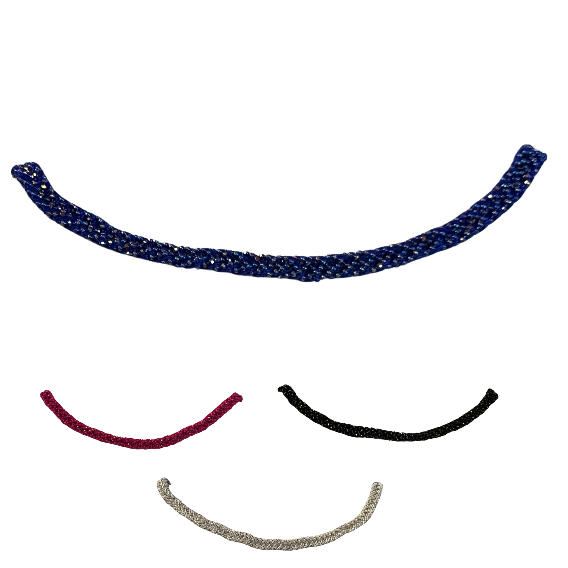 This classic accessory is perfect for any occasion. Our Braided Choker features a fashionable braided fabric in a variety of colors, such as white, pink, blue, and black. It is designed to provide a comfortable fit without sacrificing style.