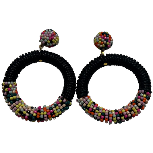 Beaded Hoop Earrings