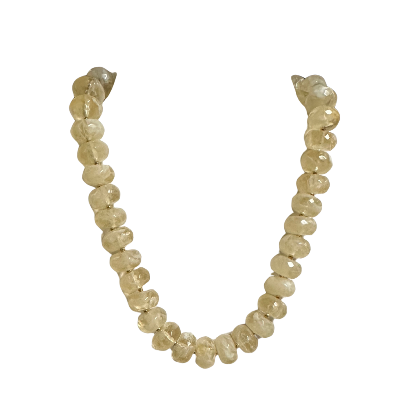 Elevate your everyday style with this refined beaded necklace from Perdido Gems. Crafted with luminous beige translucent beads, this short necklace offers a sophisticated, understated elegance that complements any complexion and wardrobe. The translucent quality creates subtle light-catching depth, making it versatile enough for layering or wearing solo. Perfect for those who appreciate quality craftsmanship and timeless design.