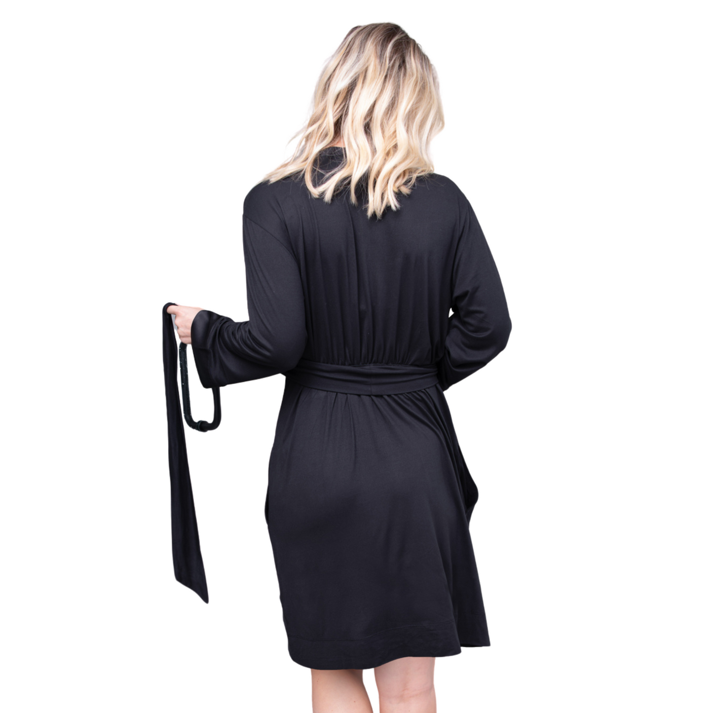 Ladies robe in black