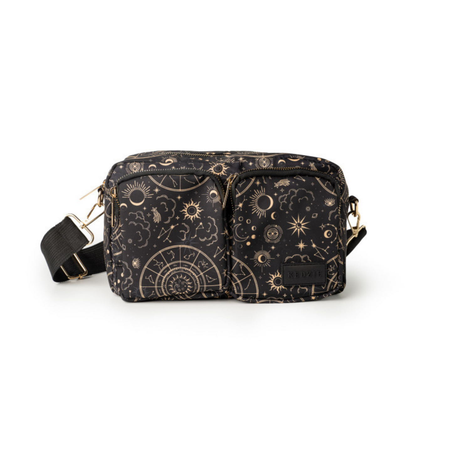 black printed gemini crossbody from Kedzie