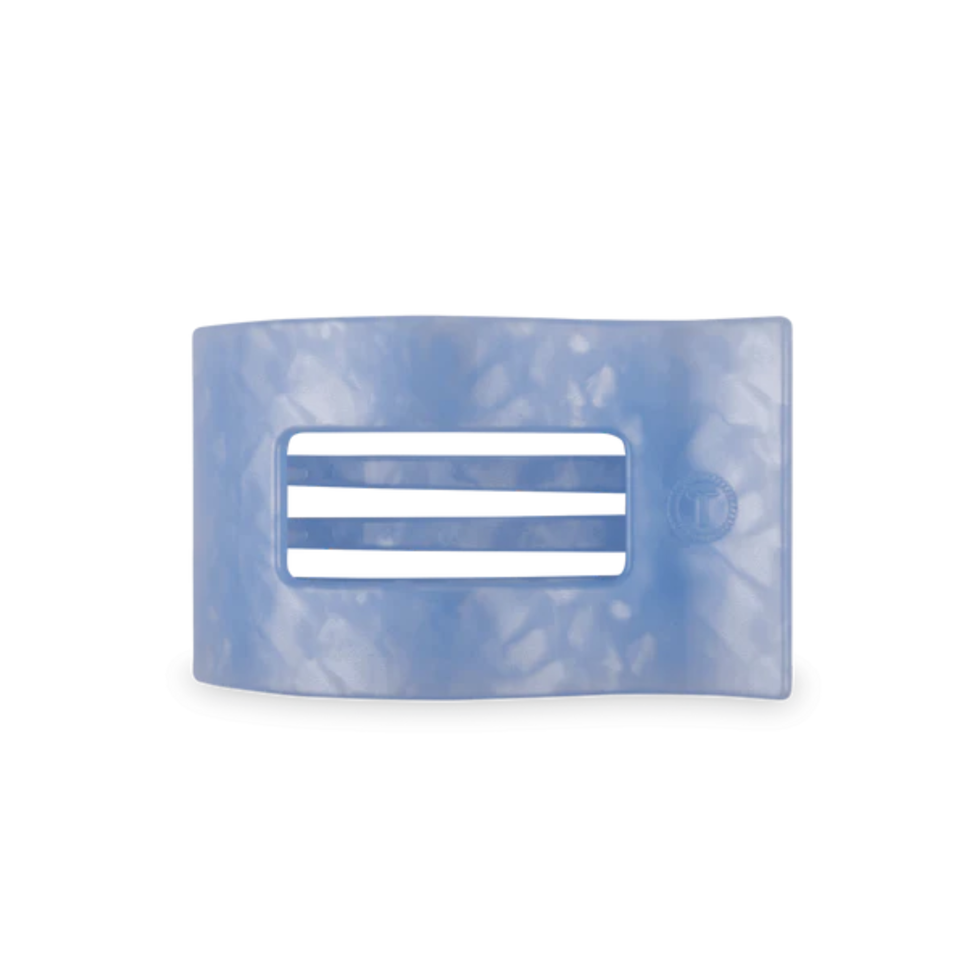 Large Flat Rectangle Hair Claw in Blue Lagoon