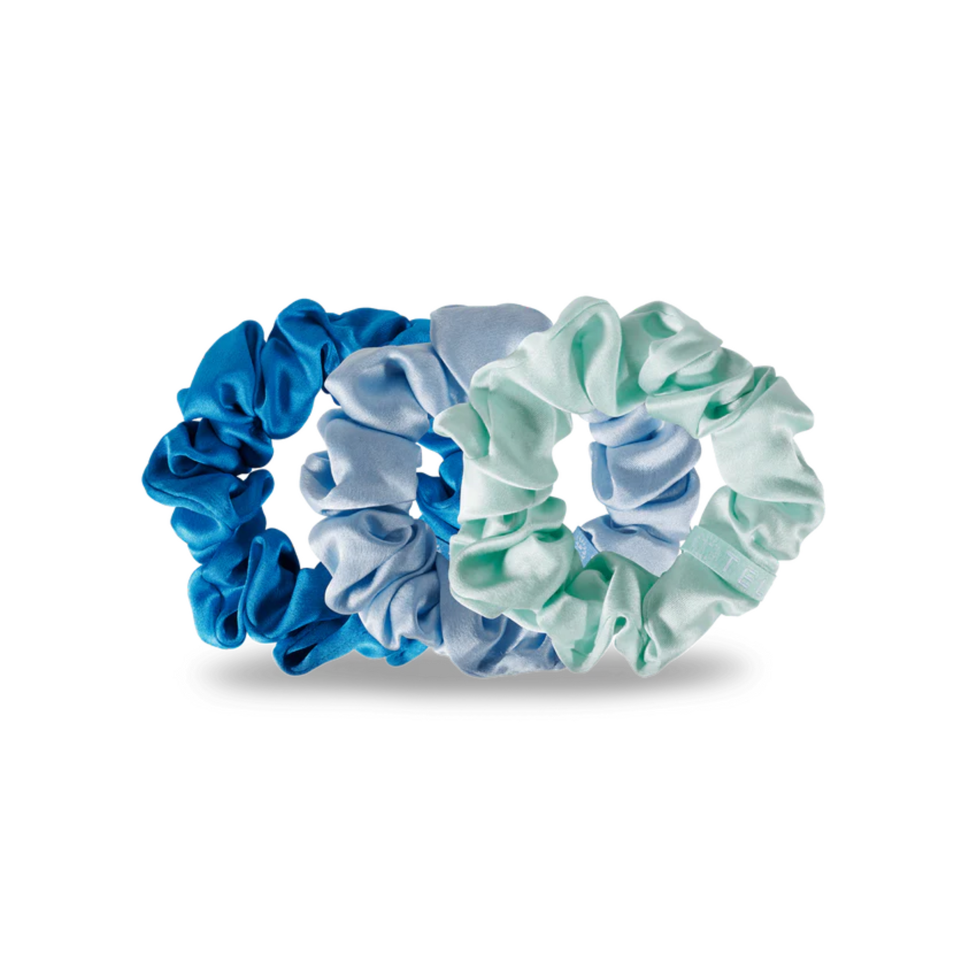 Small Teletie scrunchies in Blue My Mind