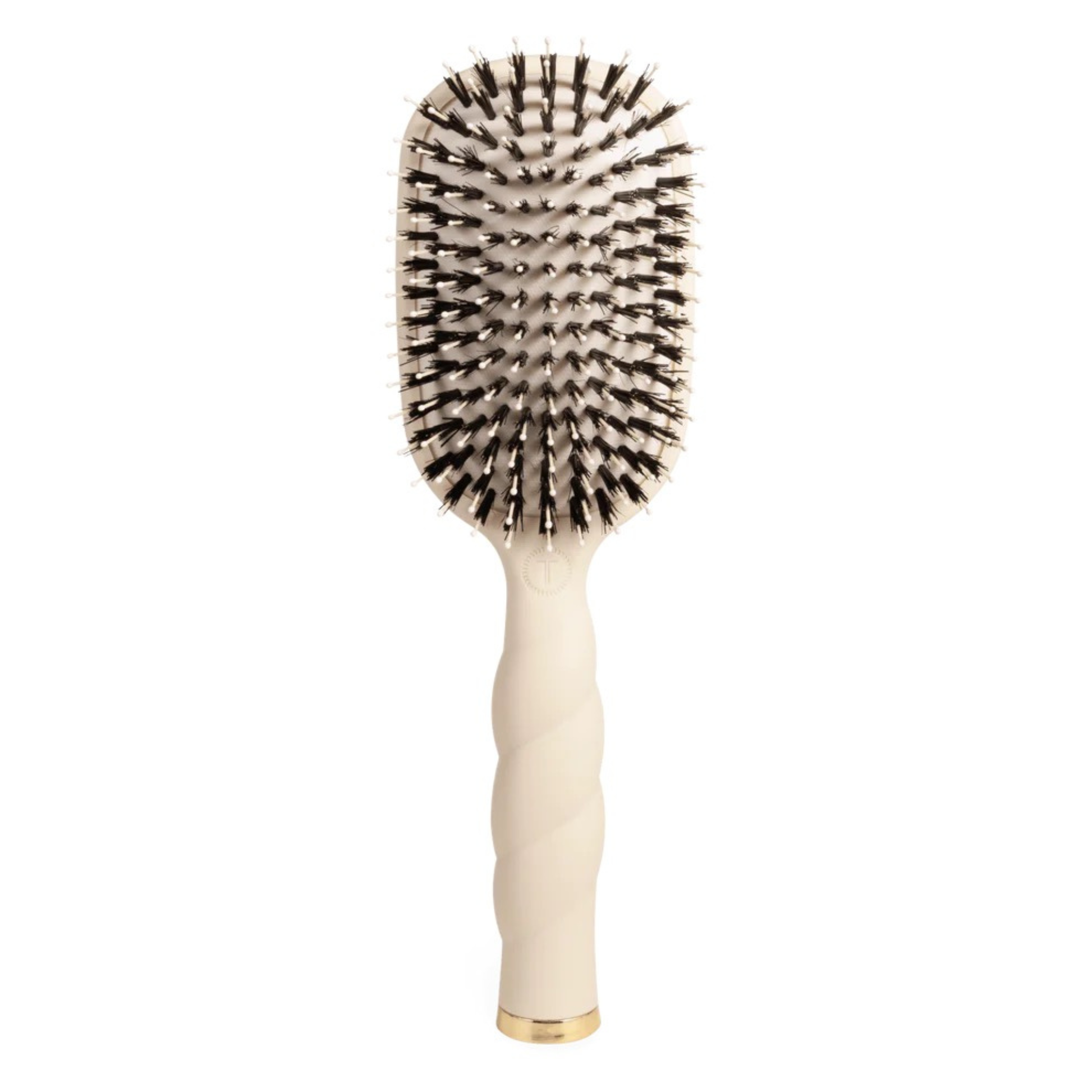 Teleties Boar Bristle Hair Brush in tan combines natural bristles with expert craftsmanship. Boar bristles gently detangle and smooth hair while distributing natural oils from scalp to ends, promoting shine and reducing frizz. The tan finish offers a warm, natural aesthetic that complements any bathroom or vanity. Perfect for daily styling, this brush works on all hair types and textures. Teleties quality ensures durability and long-lasting performance.