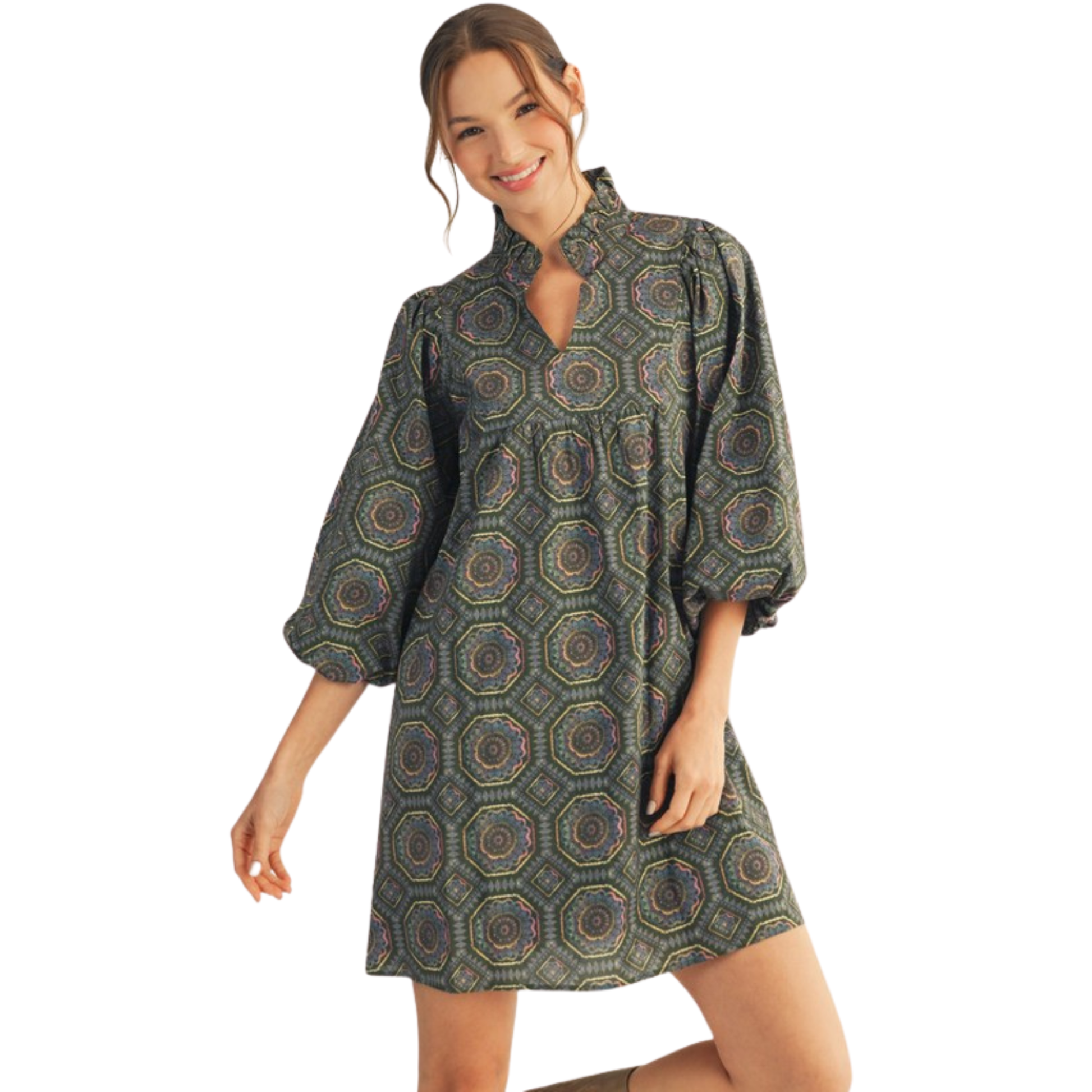 Boho Print Mini Dress – Body Conscious Shop