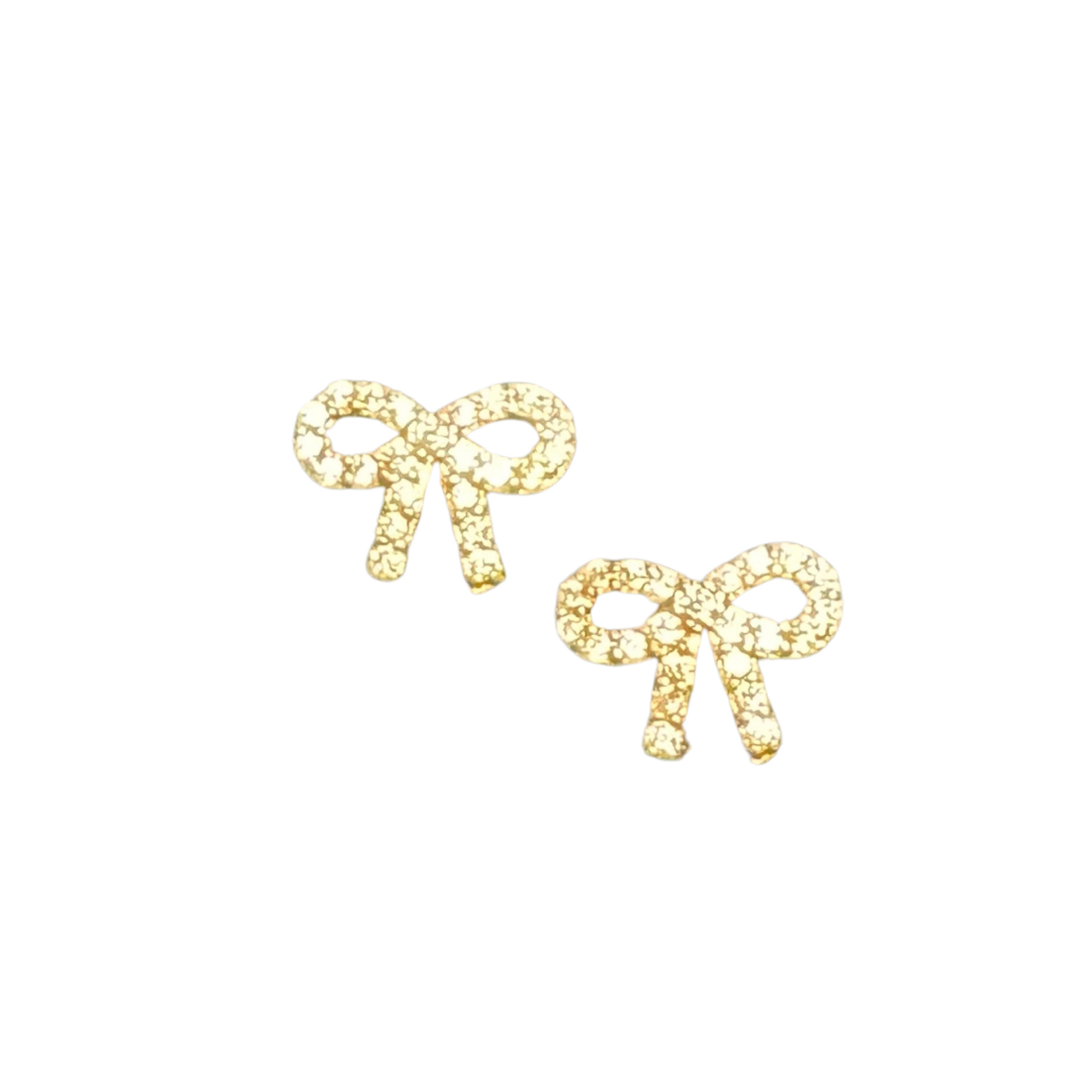 Add a touch of elegance to your ensemble with our Bowtie Stud Earrings. Made of gold with rhinestone accents, these dainty earrings feature a unique bowtie design that will make you stand out. The perfect accessory for any formal event.