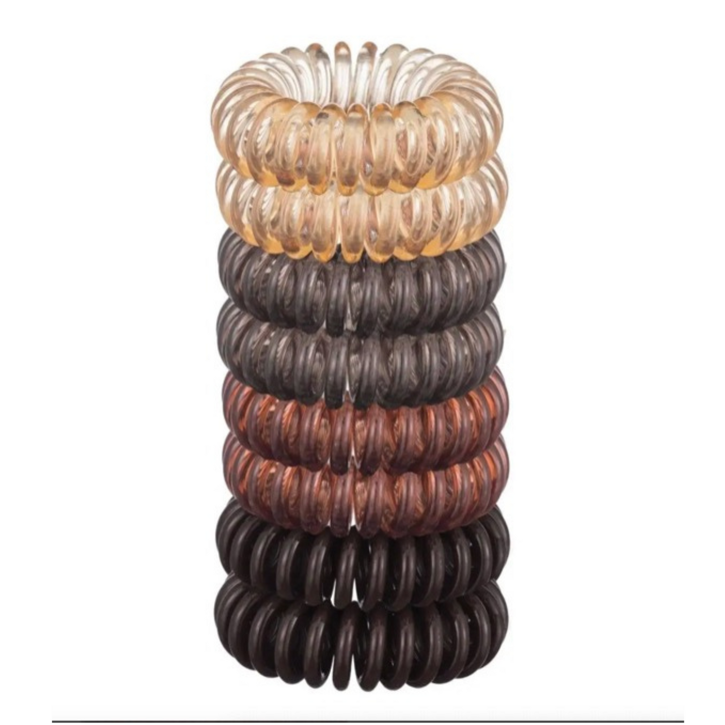 Spiral hair ties in Brunette