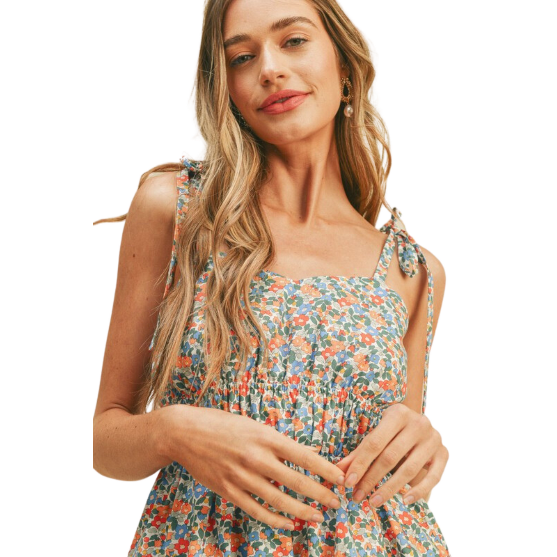 This Bubble Hem Mini Dress is designed to flatter your figure. Its sweetheart neckline and floral print give it a romantic vibe, while its mini silhouette offers a touch of fun. Perfect for special occasions or everyday wear.