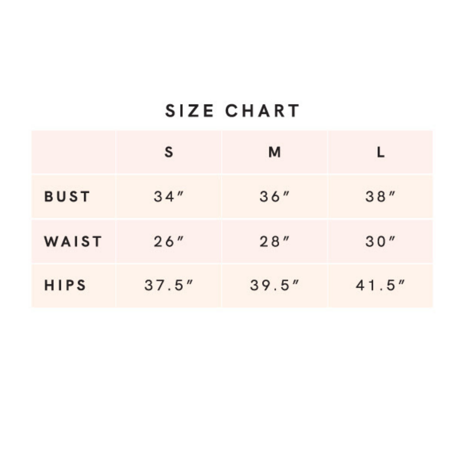 Bucket List Size Chart