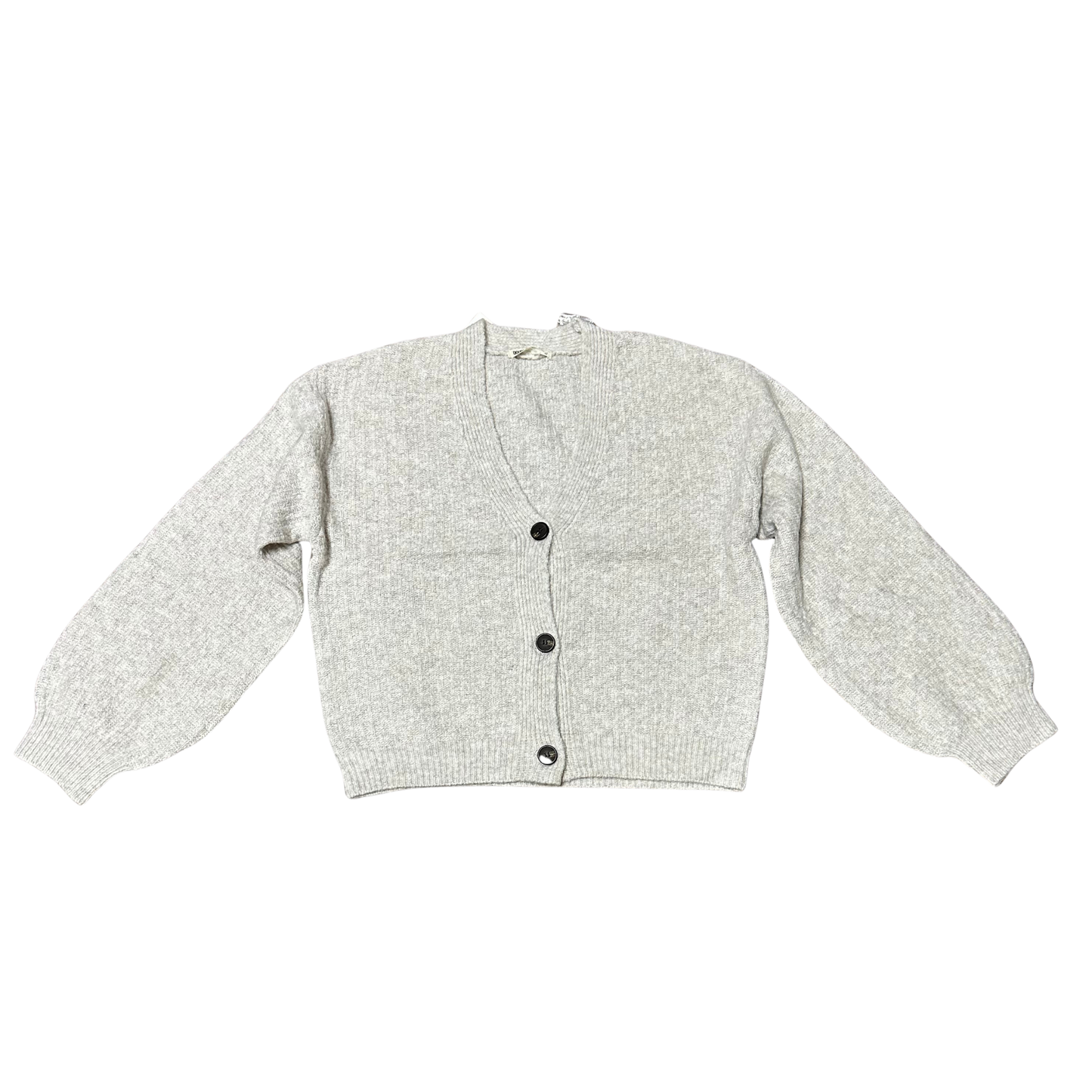 Effortless layering meets timeless style with this Button Up Cardigan from Double Zero. Crafted in soft heather grey knit, this long-sleeve essential features a flattering v-neck and classic button-down front. Perfect for transitional seasons, pair it over your favorite tee or dress it up for a polished look. The comfortable knit fabric drapes beautifully while maintaining its shape, making it a versatile wardrobe staple you'll reach for again and again.