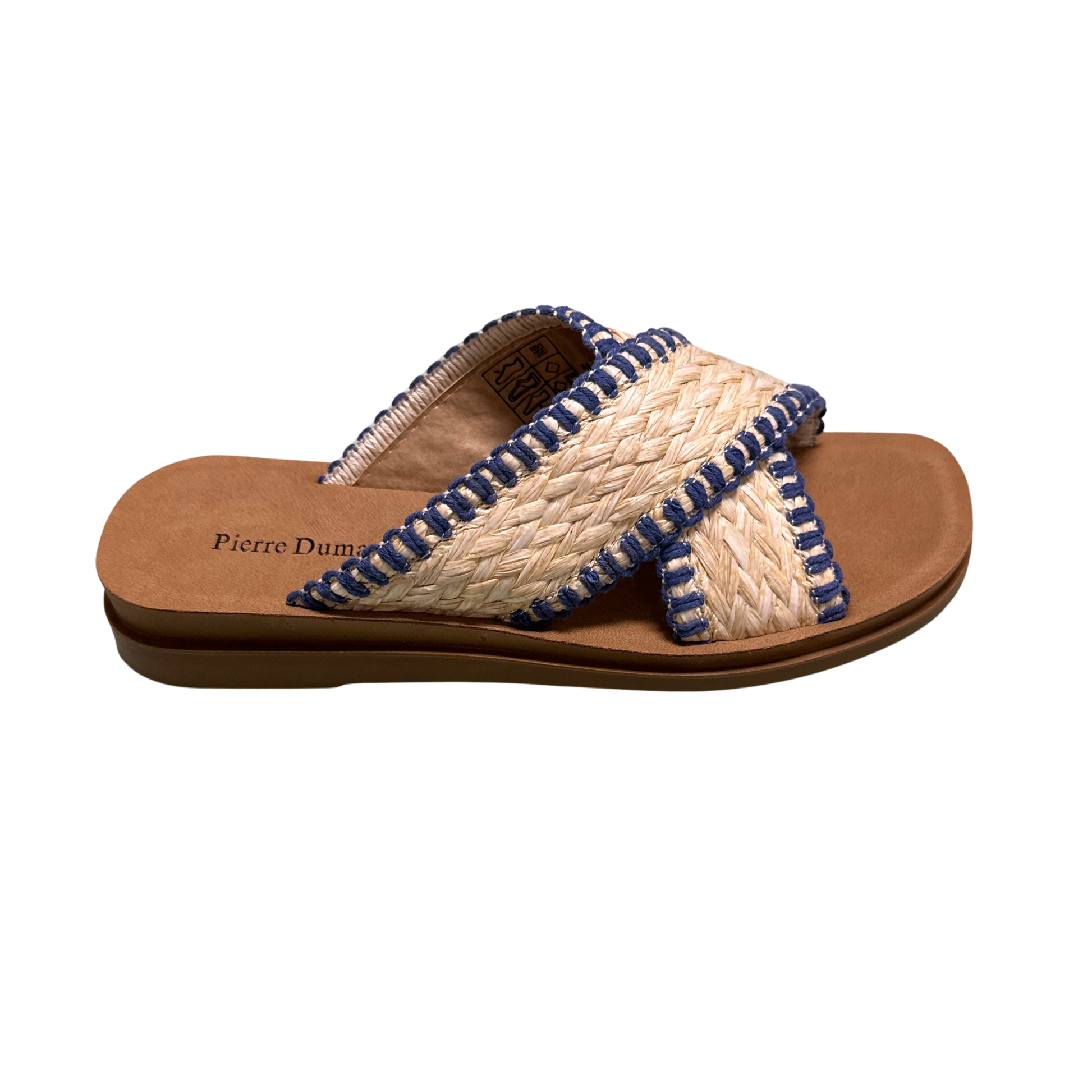Step into comfort and style with the Caliso-2 open toe sandals from Pierre Dumas. These versatile woven sandals feature a beautiful blend of blue and natural tones, perfect for casual outings, beach days, or relaxed weekends. The breathable woven construction keeps your feet cool and comfortable, while the open toe design offers maximum airflow. 