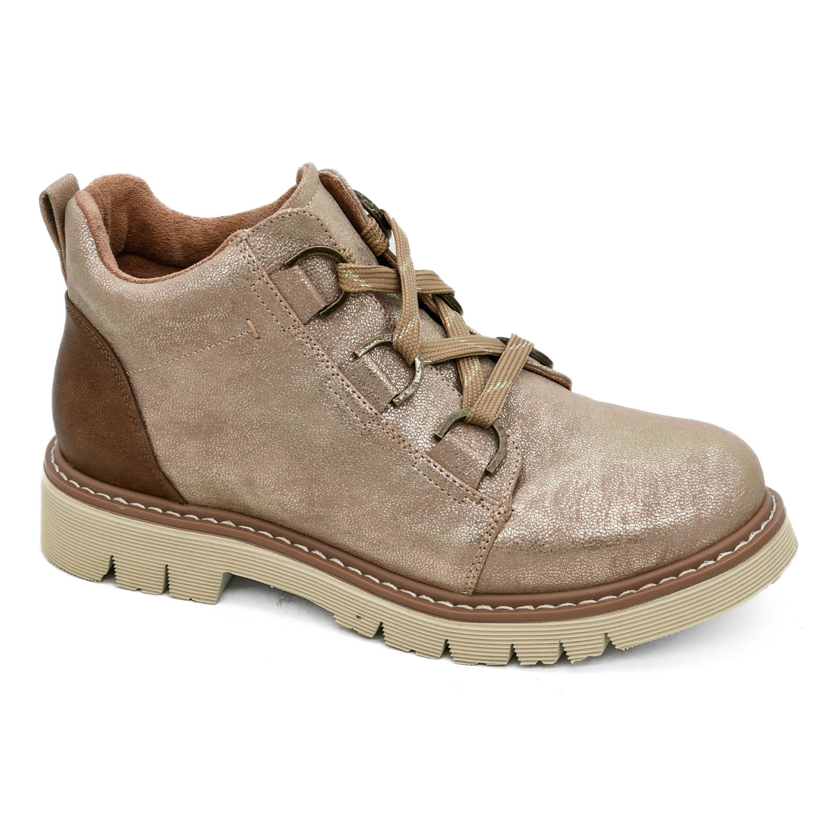 Elevate your footwear collection with the Campfire booties from Corkys. These closed-toe beauties feature a stunning gold finish that catches the light with every step. Designed for comfort and style, they're perfect for transitioning from day to night. The quality craftsmanship of Corkys shines through in every detail, making these booties a versatile addition to any wardrobe. 
