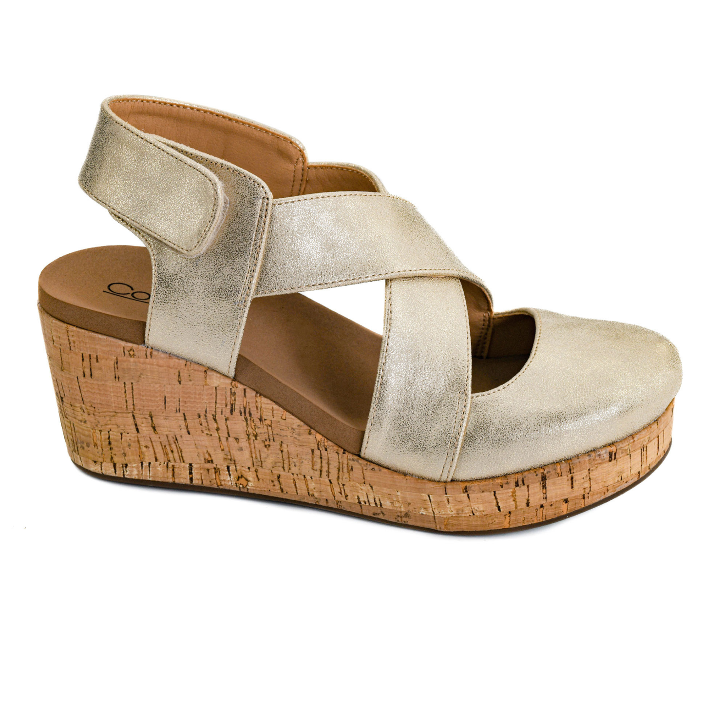 The Case Closed wedge heel from Corkys combines understated elegance with practical comfort. Crafted in a striking gold metallic finish, this closed-toe style features a supportive wedge heel that delivers stability without sacrificing sophistication. The metallic sheen adds versatility, transitioning seamlessly from casual daytime wear to evening occasions. Corkys' reputation for quality construction ensures durability and all-day wearability, making this a reliable addition to any footwear collection.