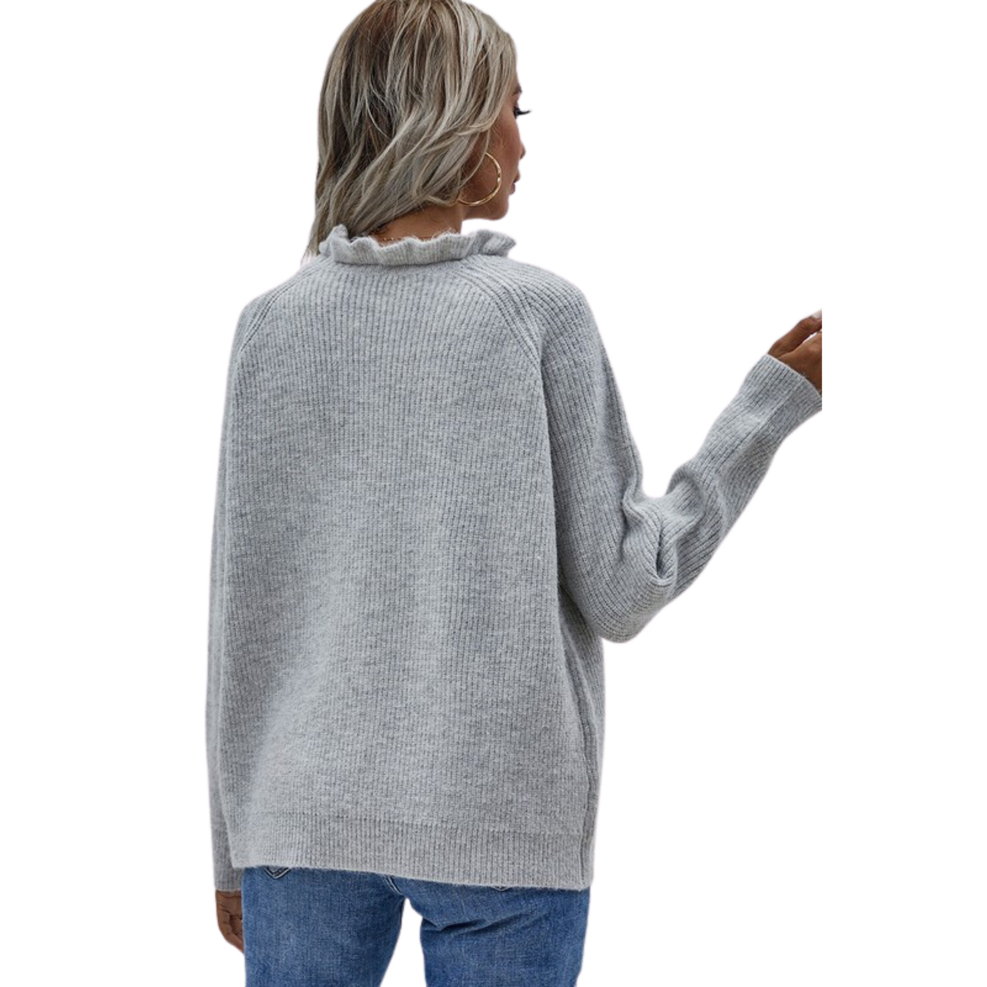 This Casual Knit Sweater is a versatile addition to any wardrobe. Its classic grey color easily pairs with any outfit and is sure to become a staple in your wardrobe. Crafted from high quality, durable fabric, you'll love the cozy feel and timeless style this sweater provides.