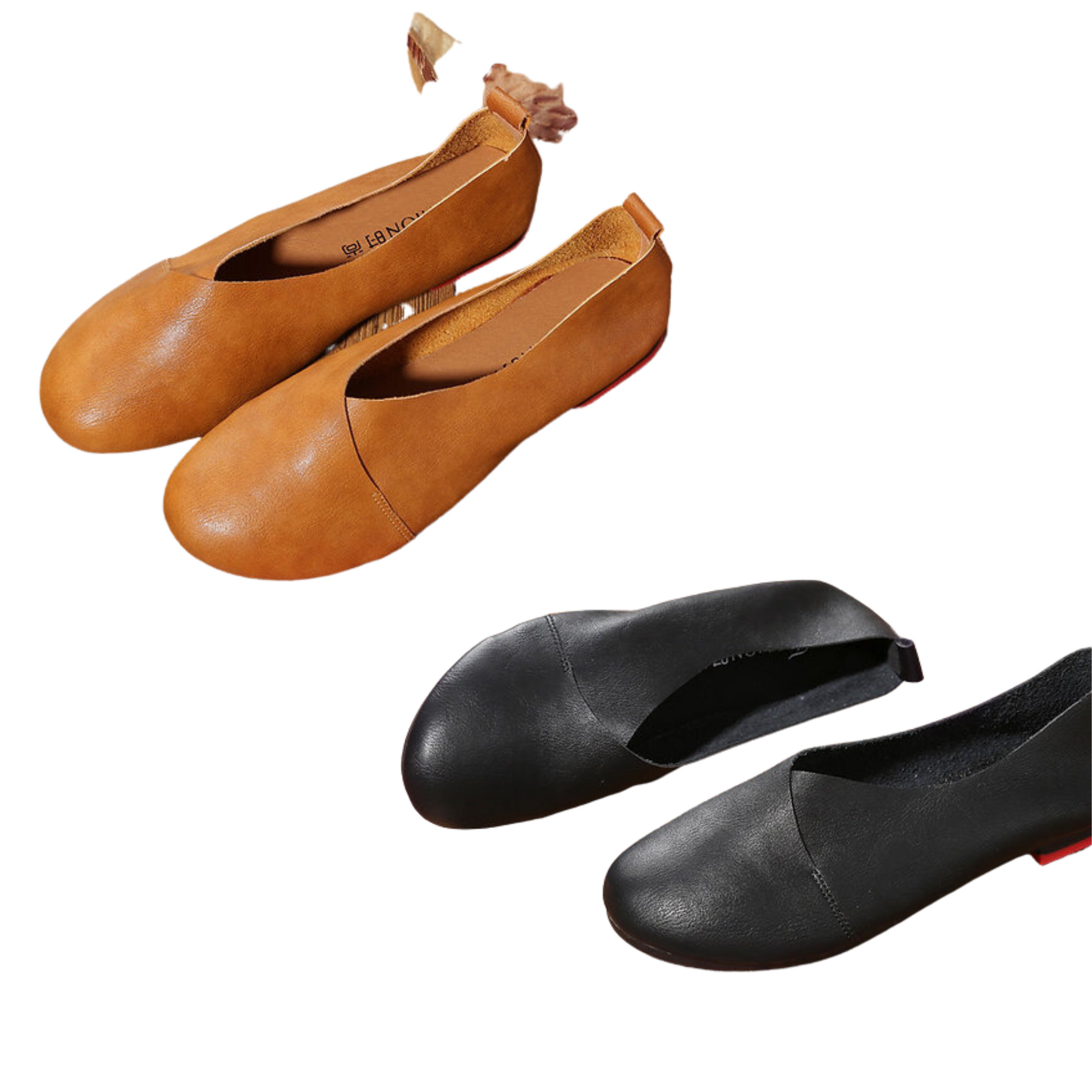 These Casual Ladies Flats offer a comfortable fit and classic style. With a closed-toe design and available colors of black and camel, the perfect look and fit is achievable.