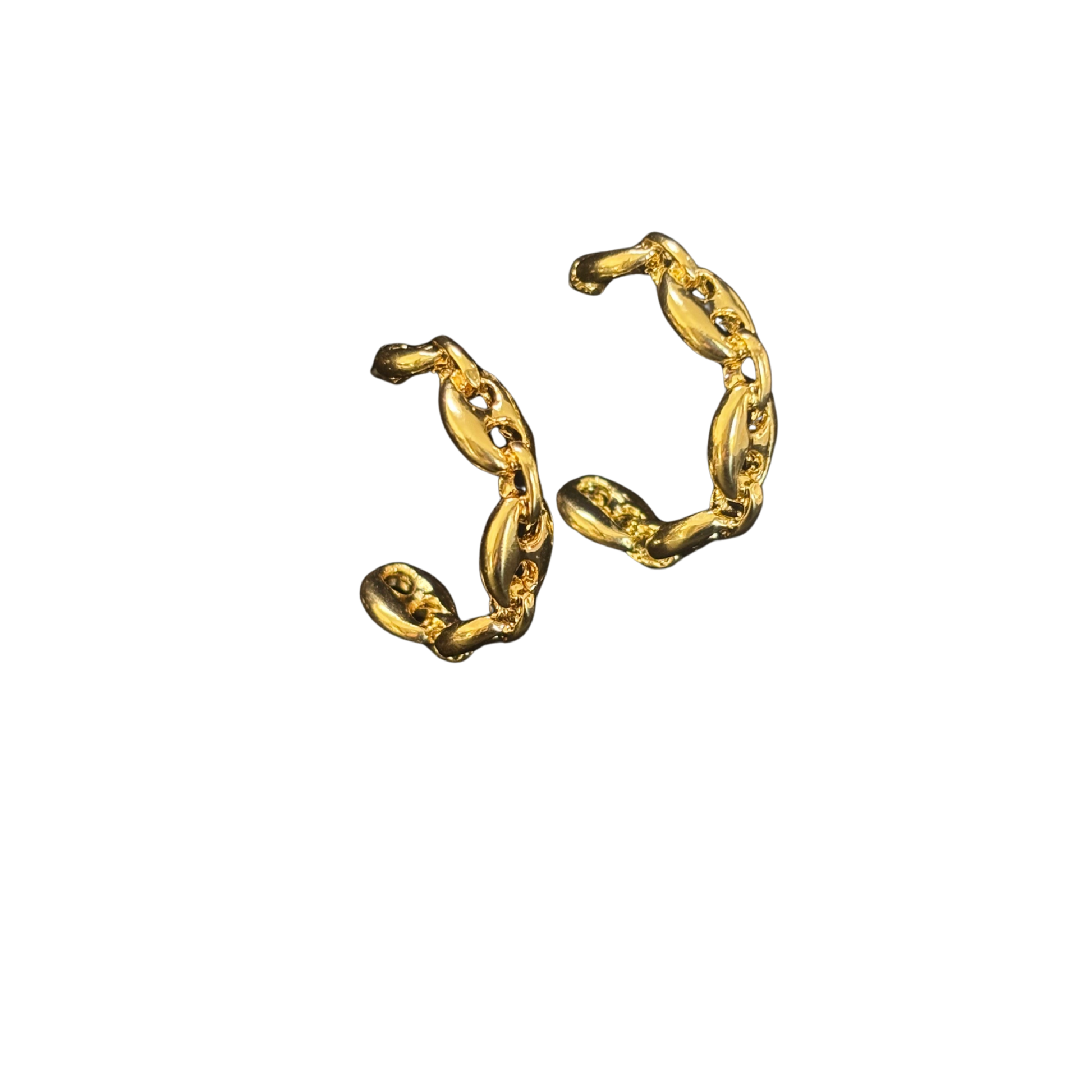 Elevate your everyday elegance with these Chain Link Hoop Earrings from Perdido Gems. Crafted in lustrous gold, the interlocking chain link design adds sophisticated texture and visual interest to any look. The small hoop silhouette offers versatile styling—refined enough for professional settings, yet effortlessly chic for casual wear. A timeless piece that seamlessly transitions from day to night, these earrings deliver understated luxury with expert craftsmanship.