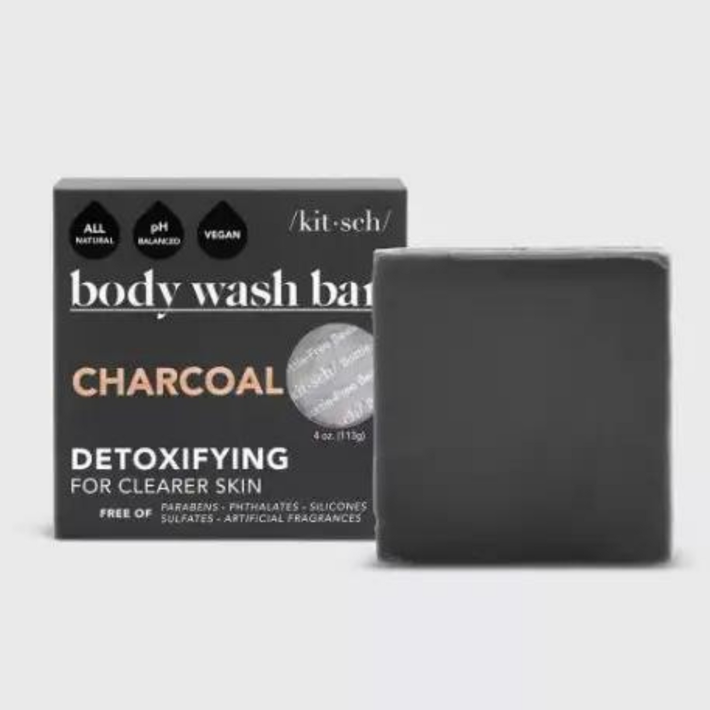 Say goodbye to impurities with Charcoal Detoxifying Body Wash Bar. Our all-natural bar is loaded with natural charcoal that helps to absorb & release impurities while gently cleansing & nourishing the skin. Plus, it's free of sulfates, parabens, and phthalates. No drying or stripping of skin here! Switch to Bottle-Free Beauty®️ Bars to reduce plastic consumption and support a zero-waste lifestyle.