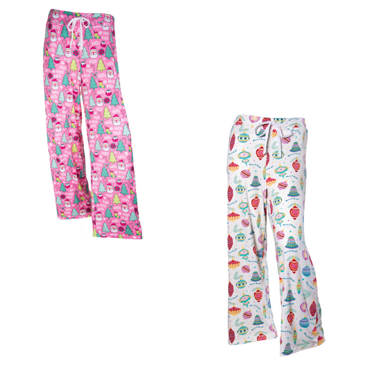 Stay cozy and festive this holiday season with our Christmas Pajama Pants. Made from soft and warm materials, these loungewear pants are perfect for relaxing at home. Choose from either pink or white and get into the holiday spirit. Comfort and style, all in one pair of pants.